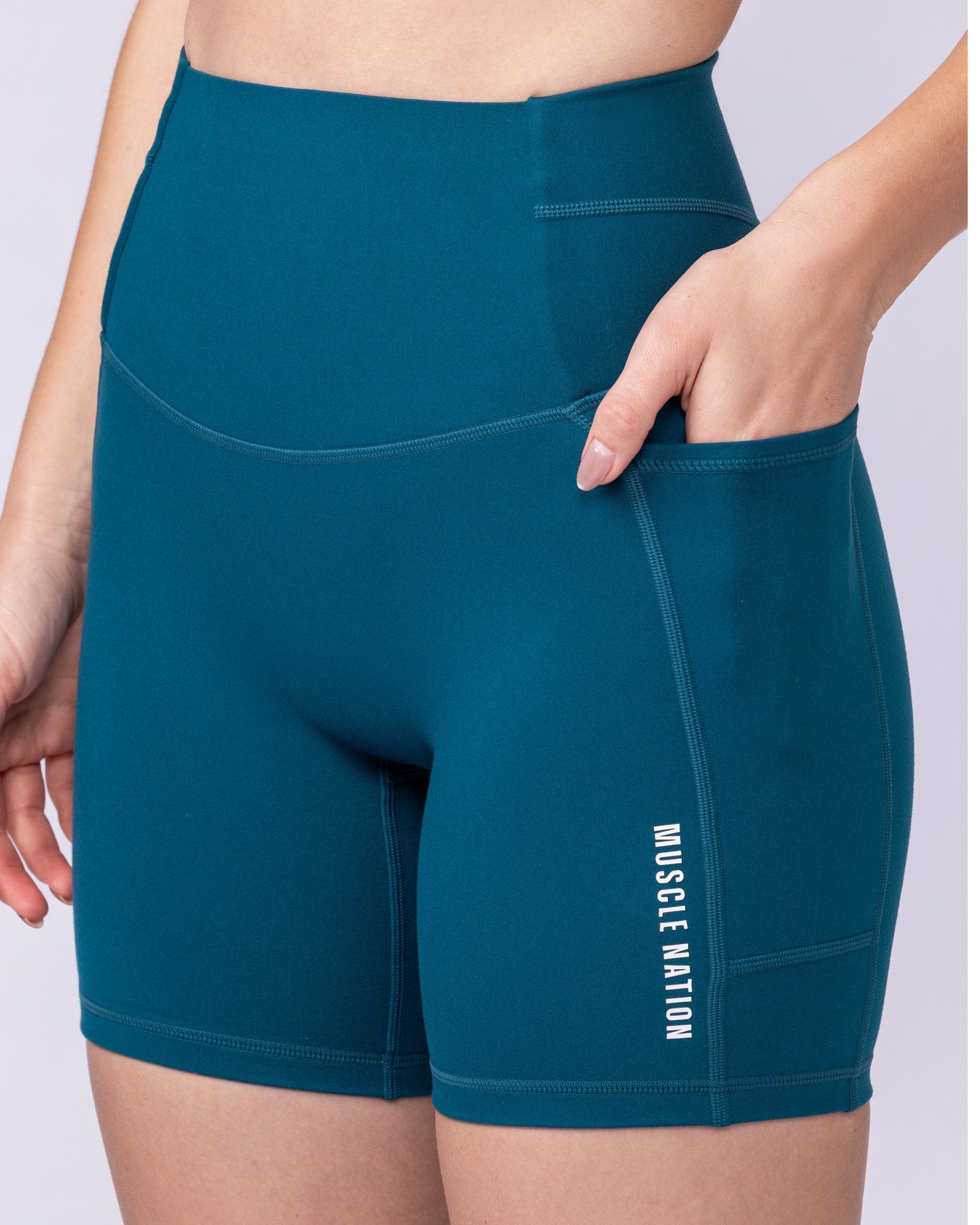 Unrivalled Everyday Pocket Bike Shorts - Dark Marine-Shorts-XXS-1125116DRKMRN-XXS-MNAPPRL46750-2-Muscle Nation