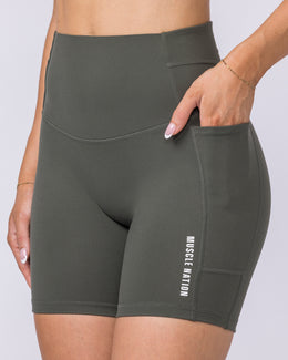 Unrivalled Everyday Pocket Bike Shorts - Eucalyptus-Shorts-XXS-022610EUYPTS-XXS-MNAPPRL48470-1-Muscle Nation