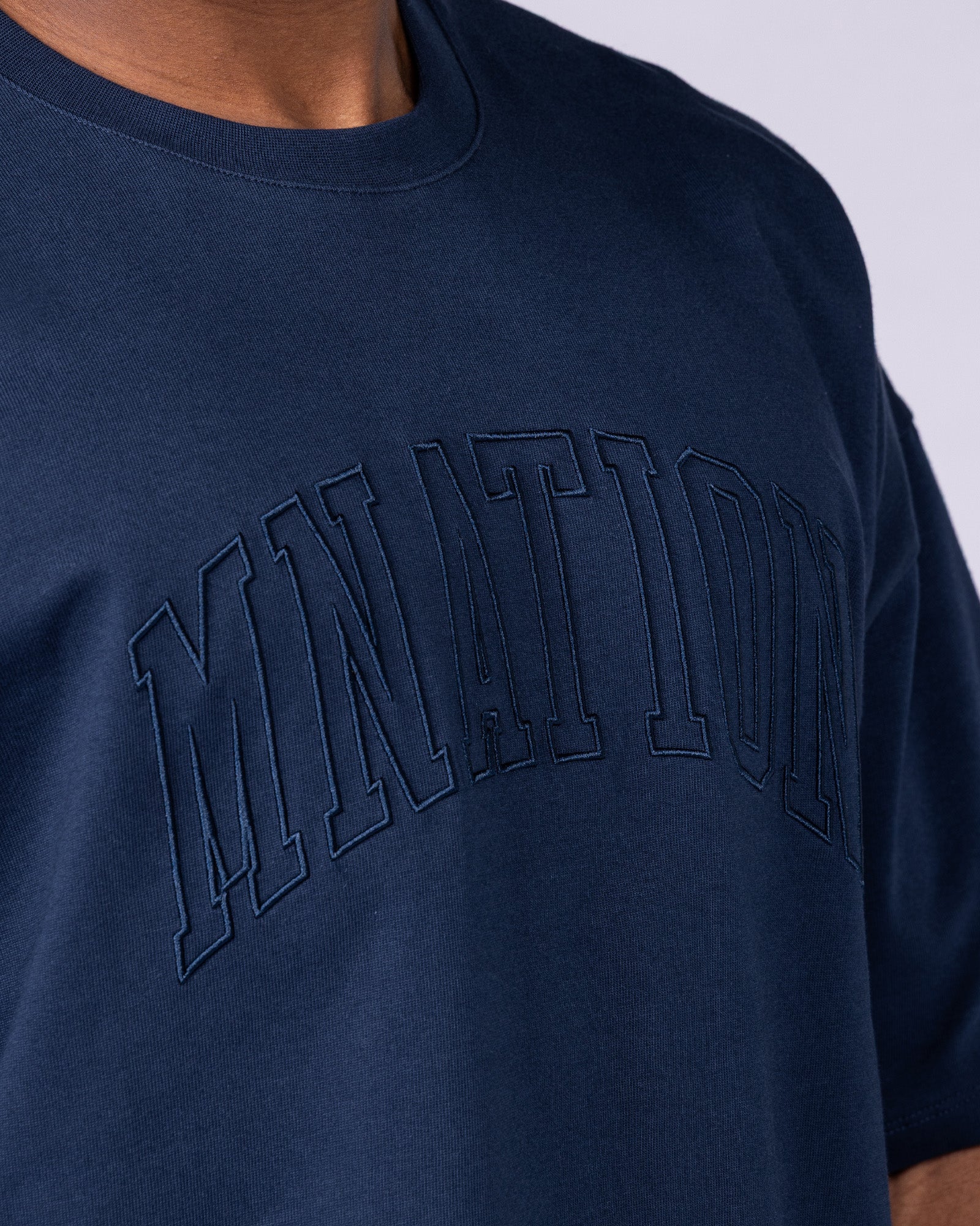 Varsity Oversized Boxy Tee - Navy-T-Shirts-XS-112566NAVY-XS-MNAPPRL47147-2-Muscle Nation