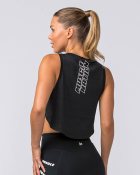 Ignite Cropped Training Tank - Black-Singlets & Tanks-XXS-112379BLK-XXS-MNAPPRL28001-1-Muscle Nation