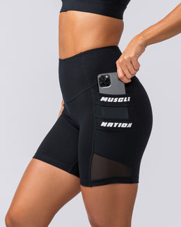 Amplify Pocket Bike Shorts - Black-Shorts-XXS-112370BLK-XXS-MNAPPRL27632-1-Muscle Nation