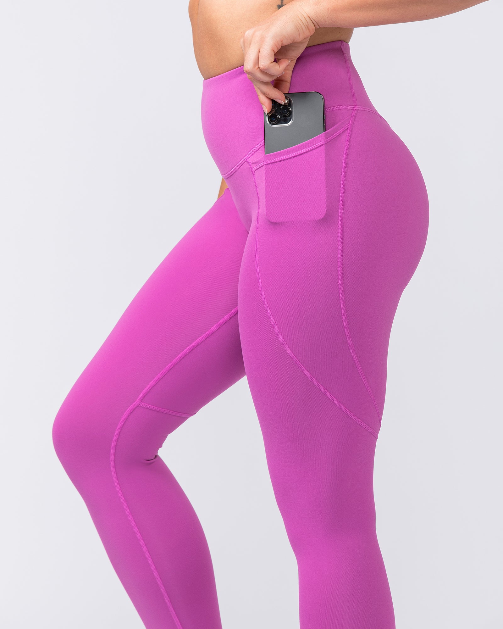Signature Boost Pocket Ankle Length Leggings - Dahlia-Leggings-XXS-112350DAHLIA-XXS-MNAPPRL27221-1-Muscle Nation