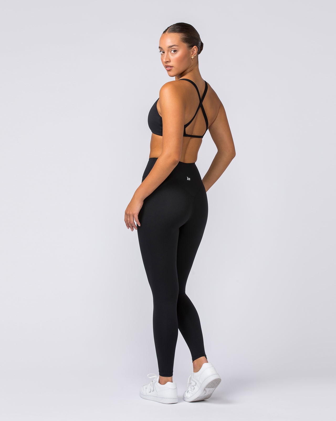 Ultra Aura Ankle Length Leggings Black - Muscle Nation women's leggings, view 6