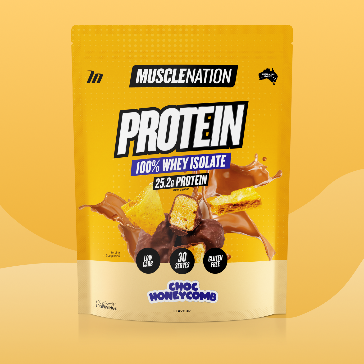 WHEY Protein Isolate - Choc Honeycomb - 30 serves-Whey Protein Powders-MNSUPPS0398-9359054002708-1-Muscle Nation