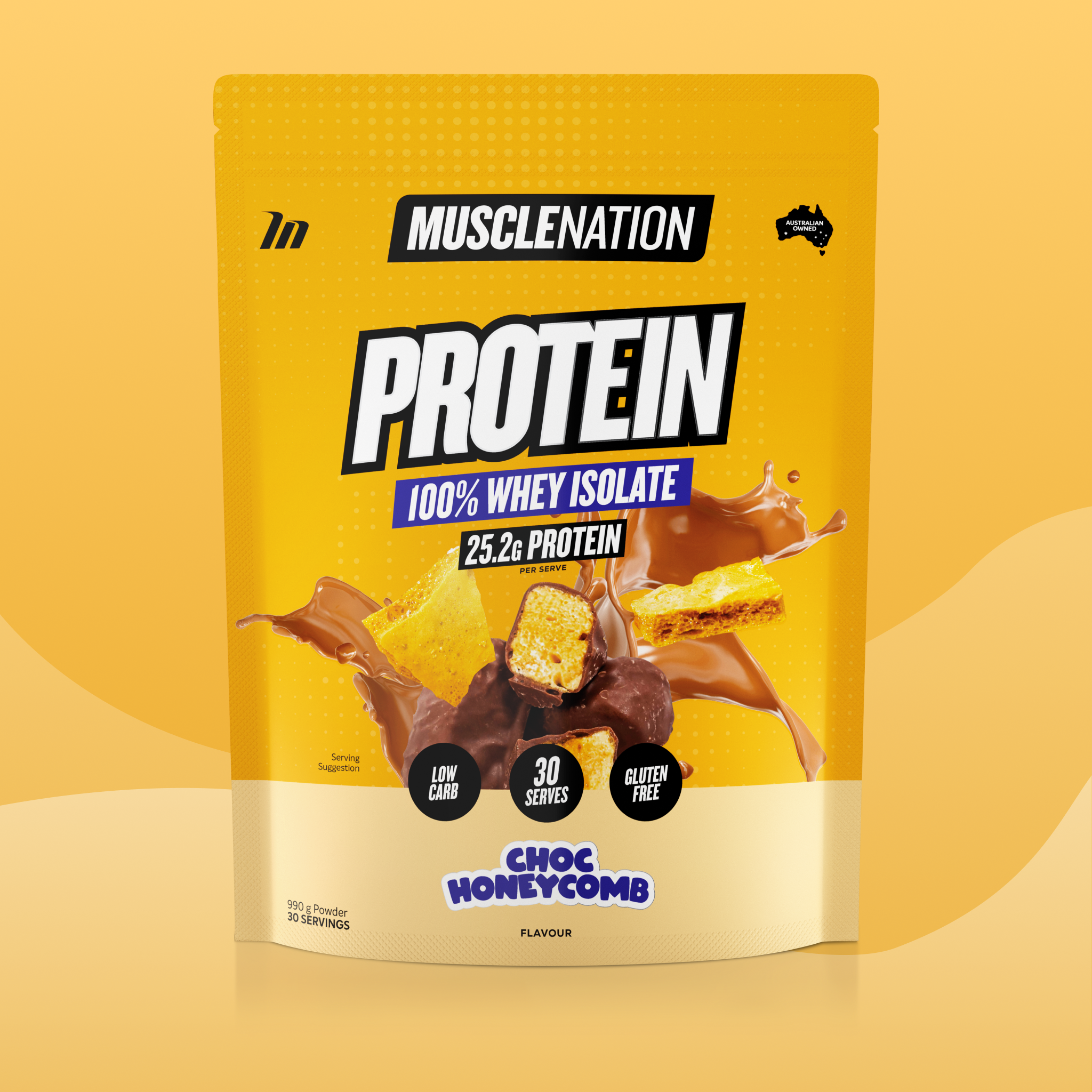 WHEY Protein Isolate - Choc Honeycomb - 30 serves-Whey Protein Powders-MNSUPPS0398-9359054002708-1-Muscle Nation