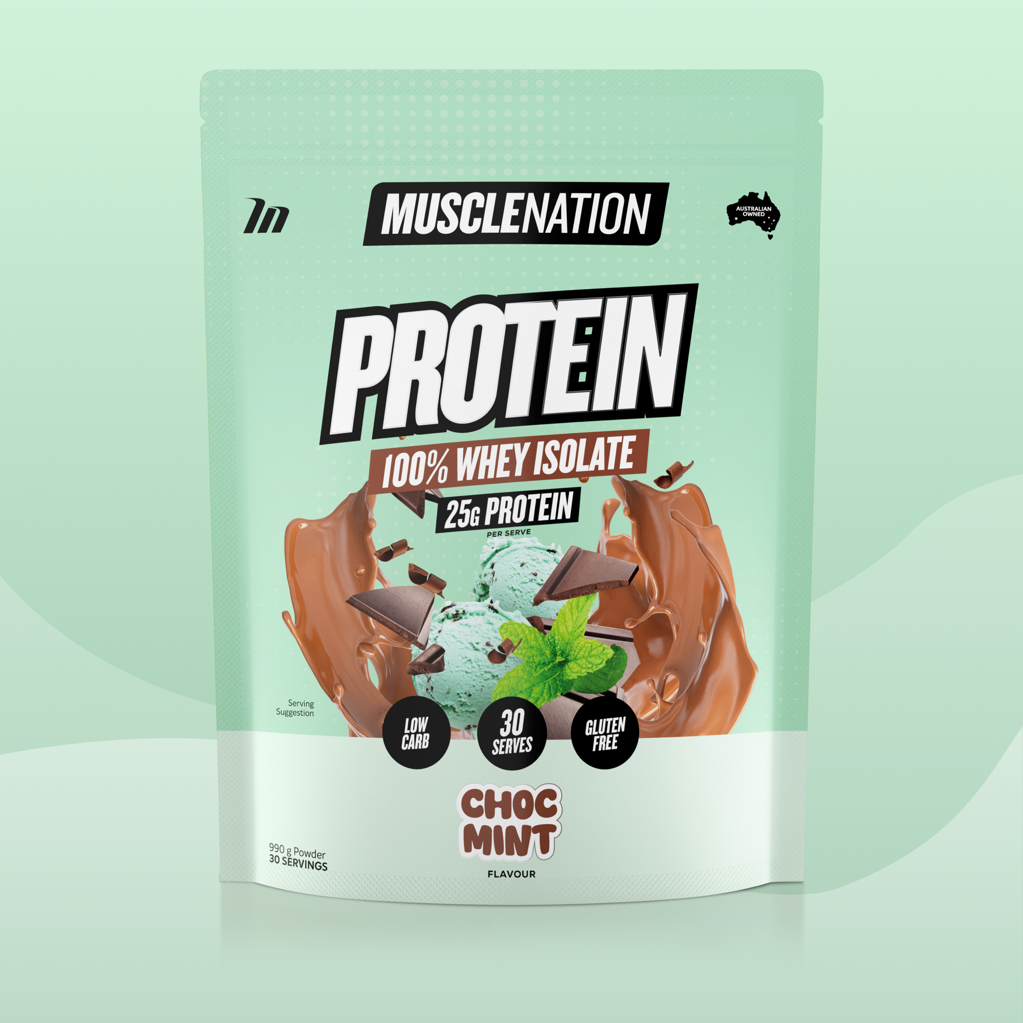 WHEY Protein Isolate - Choc Mint - 30 serves-Whey Protein Powders-MNSUPPS0410-9359054002722-1-Muscle Nation