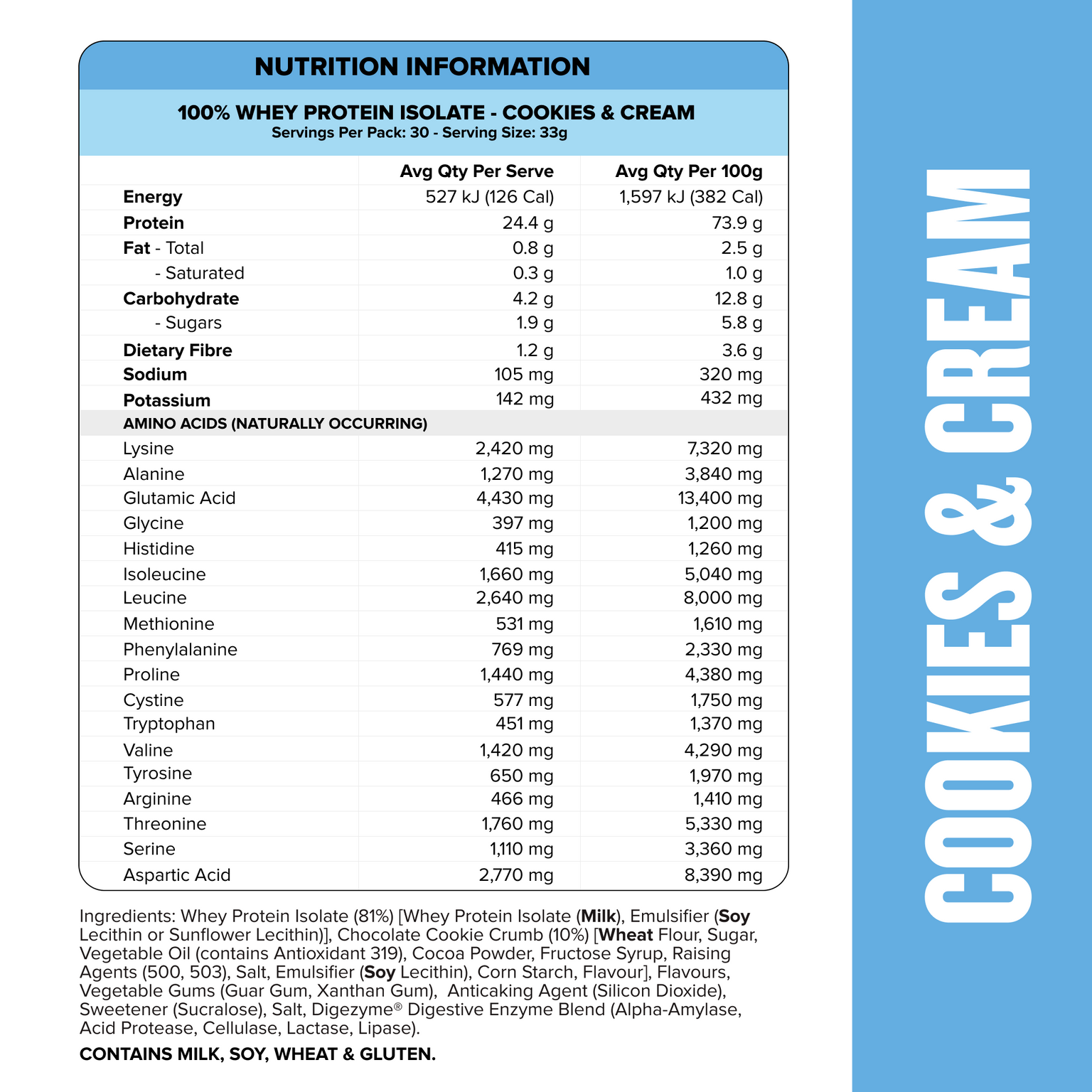 WHEY Protein Isolate - Cookies & Cream - 30 serves-Whey Protein Powders-MNSUPPS0066-9359054001336-3-Muscle Nation