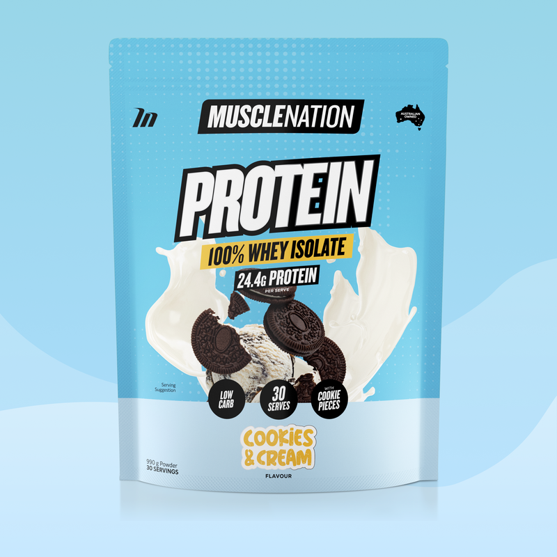 WHEY Protein Isolate - Cookies & Cream - 30 serves-Whey Protein Powders-MNSUPPS0066-9359054001336-1-Muscle Nation
