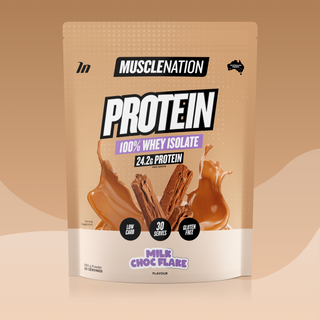 WHEY Protein Isolate - Milk Choc Flake - 30 serves-Whey Protein Powders-MNSUPPS0014-9359054001312-1-Muscle Nation