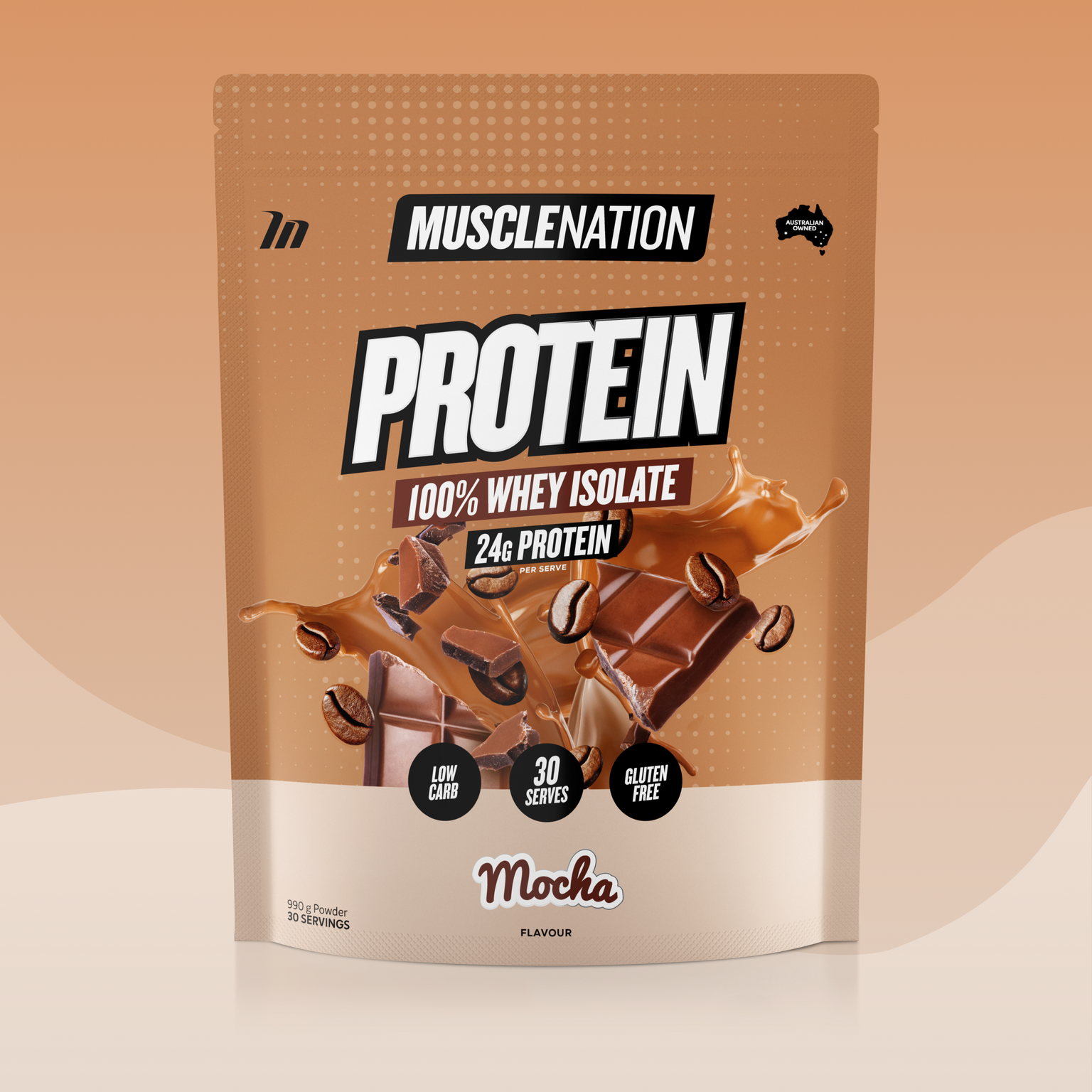 WHEY Protein Isolate - Mocha - 30 serves-Whey Protein Powders-MNSUPPS0326-9359054001466-1-Muscle Nation