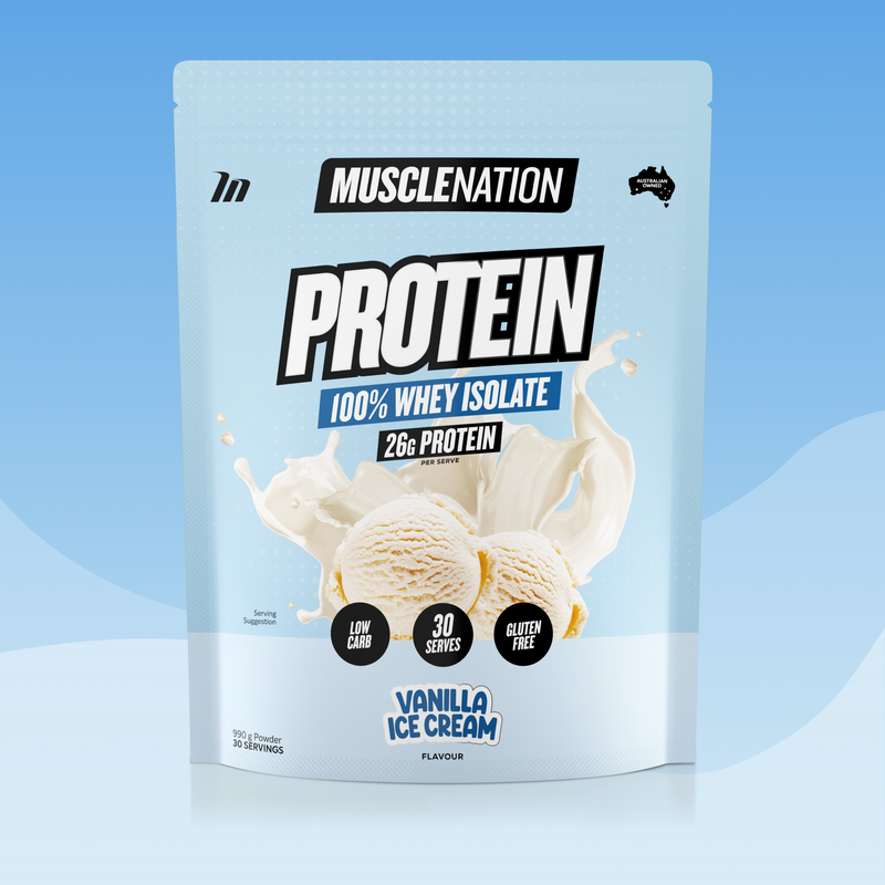 WHEY Protein Isolate - Vanilla Ice Cream - 30 serves-Whey Protein Powders-MNSUPPS0015-9359054001329-1-Muscle Nation