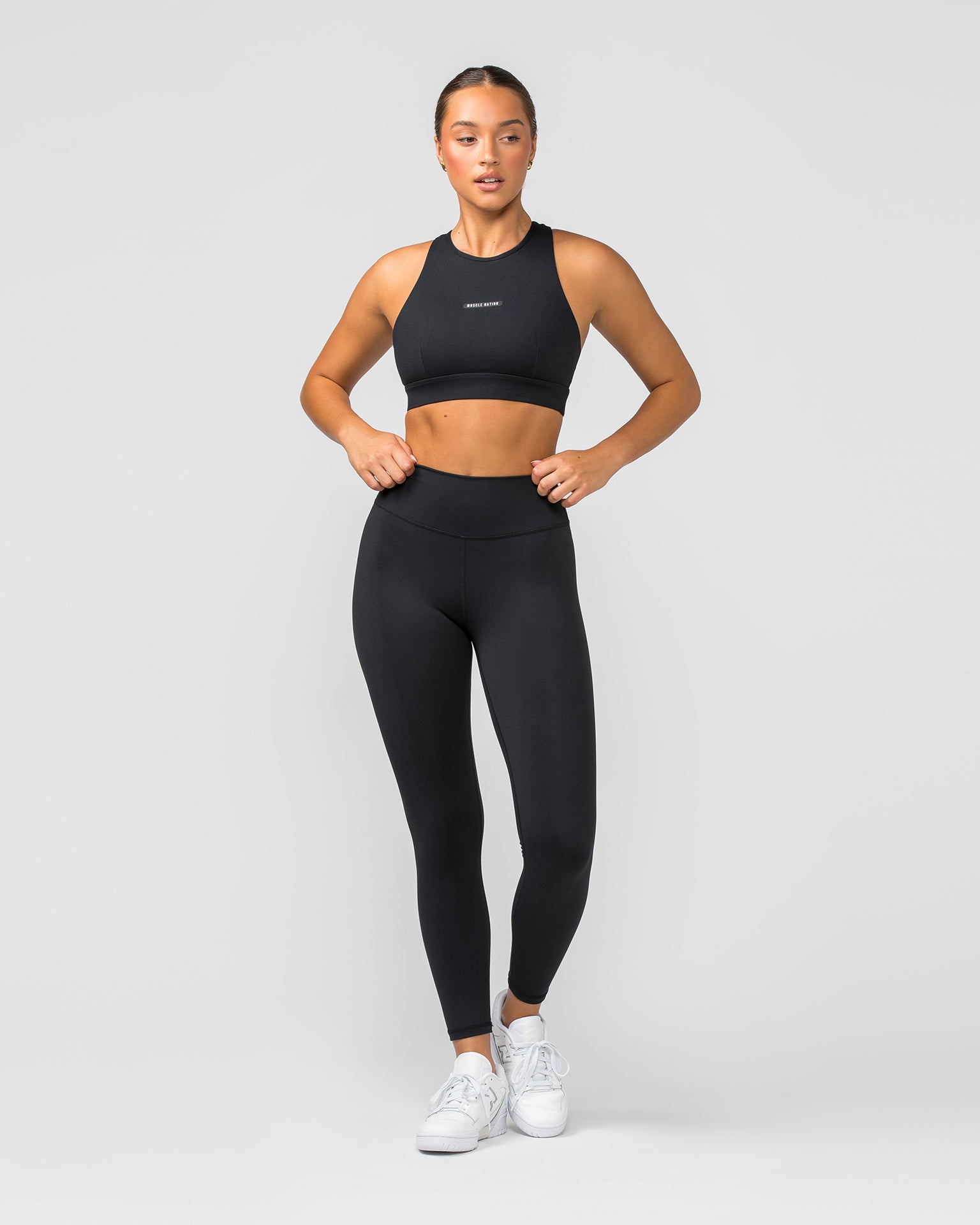 Signature Scrunch Ankle Length Leggings - Black-Leggings-XXS-MNAPPRL7523-MNAPPRL7523-6-Muscle Nation