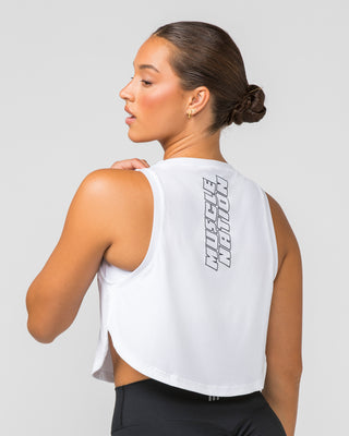 Ignite Cropped Training Tank - White-Singlets & Tanks-XXS-112379WHT-XXS-MNAPPRL28010-1-Muscle Nation