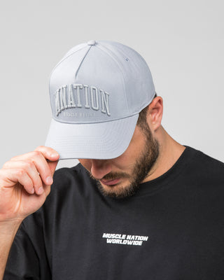 MN A-Frame Hat - Steel-Headwear-Steel-AC052350STEEL-One Size-MNAPPRL28519-1-Muscle Nation