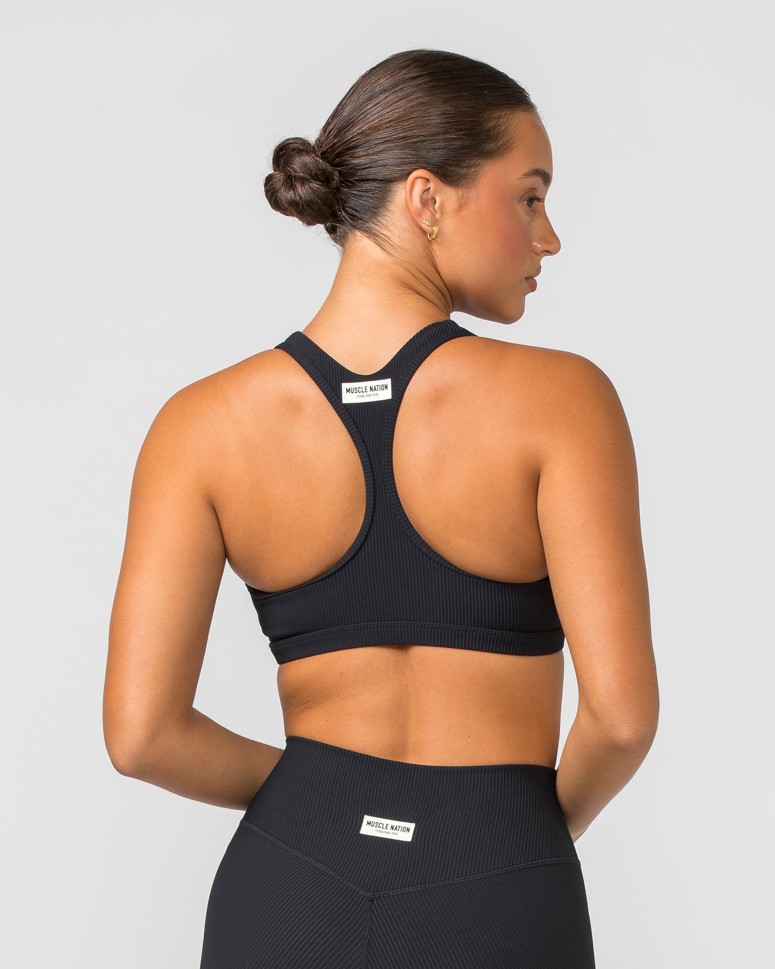 Flex Rib Bra - Black-Sports Bras-XXS-112372BLK-XXS-MNAPPRL40139-5-Muscle Nation