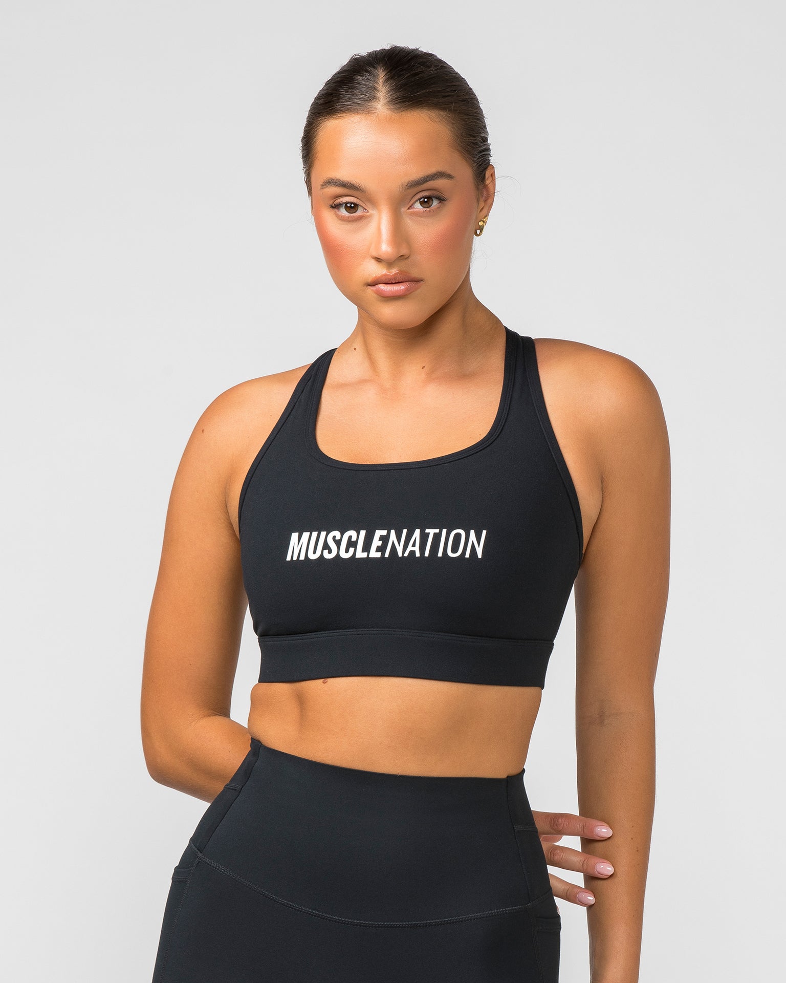 Stamina Moulded Bra - Black-Sports Bras-XS-042318BLK-XS-MNAPPRL23735-1-Muscle Nation