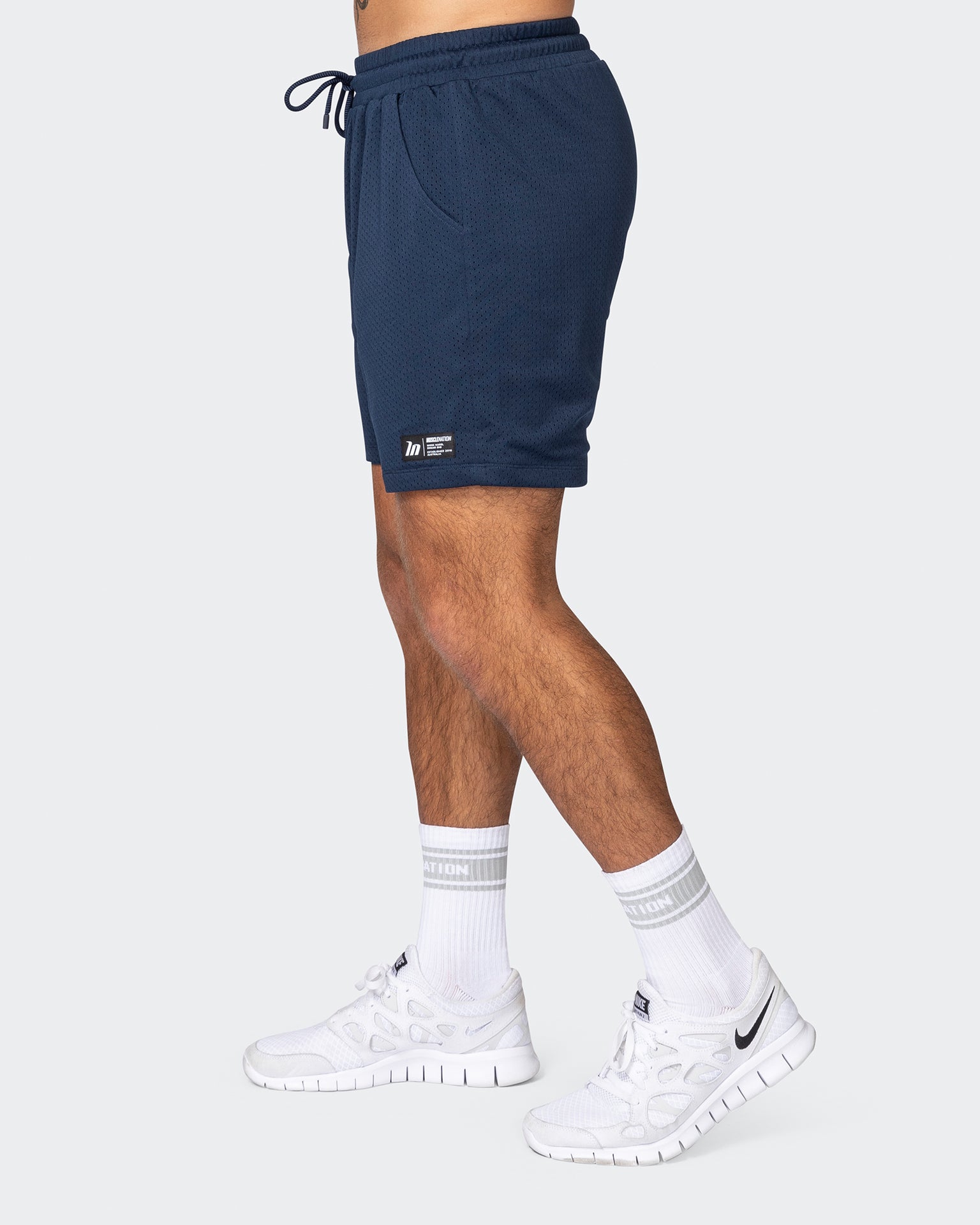 Lay Up 5" Shorts - Navy-Shorts-S-042364NAVY-S-MNAPPRL22354-4-Muscle Nation