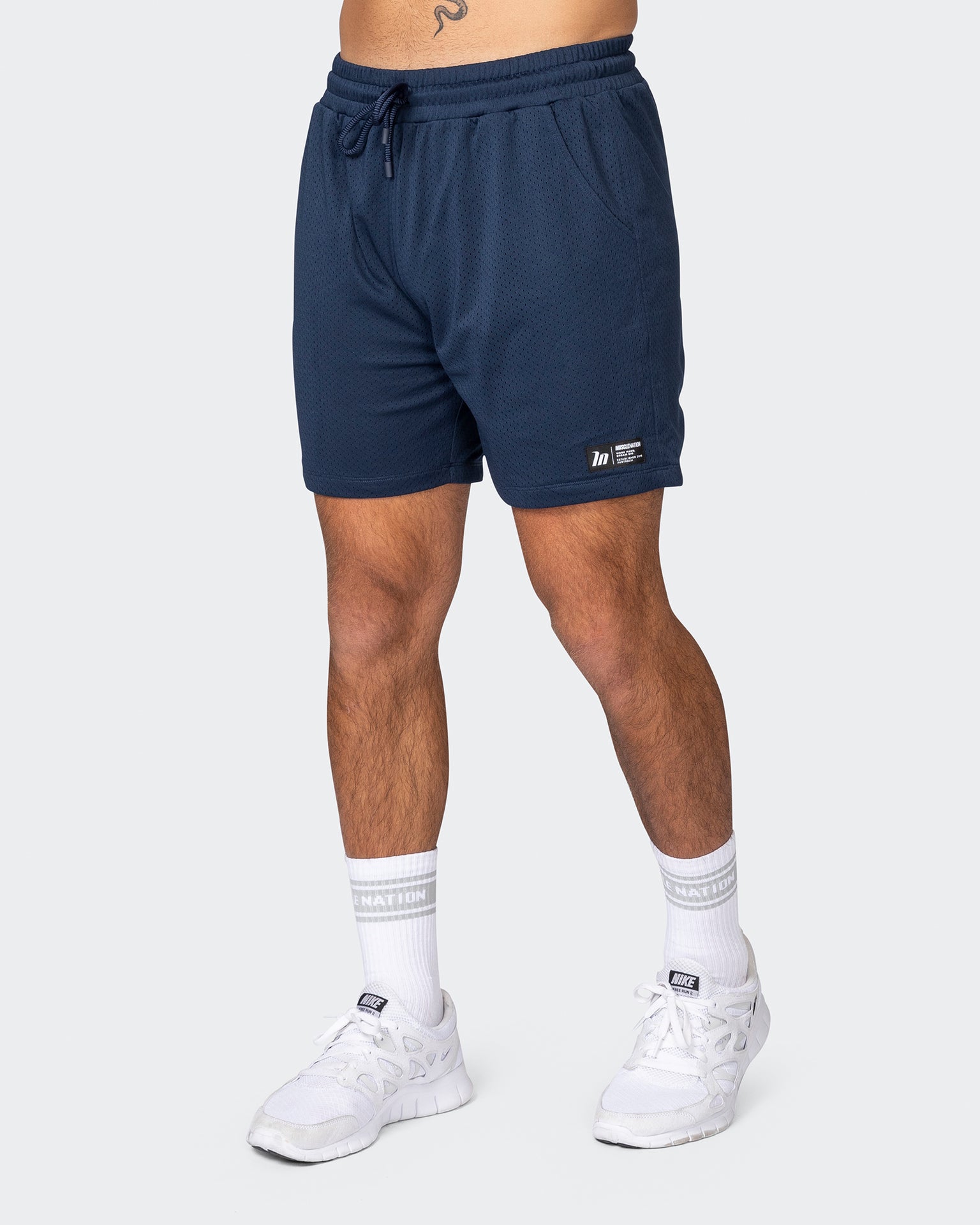 Lay Up 5" Shorts - Navy-Shorts-S-042364NAVY-S-MNAPPRL22354-3-Muscle Nation