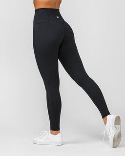 Agility Pocket Ankle Length Leggings Black - Muscle Nation women's leggings
