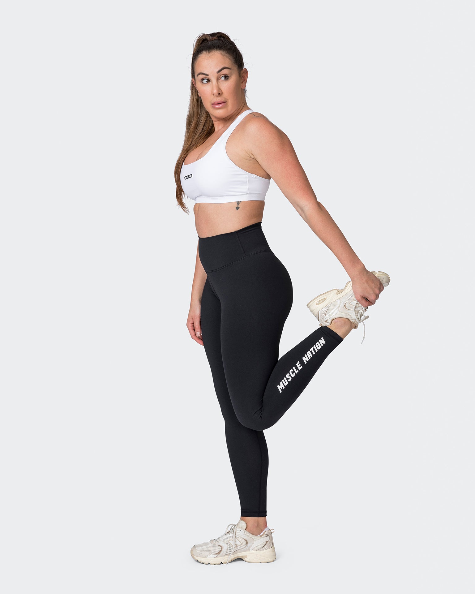 Replay Signature Ankle Length Leggings - Black-Leggings-XXS-052307BLK-XXS-MNAPPRL24702-7-Muscle Nation