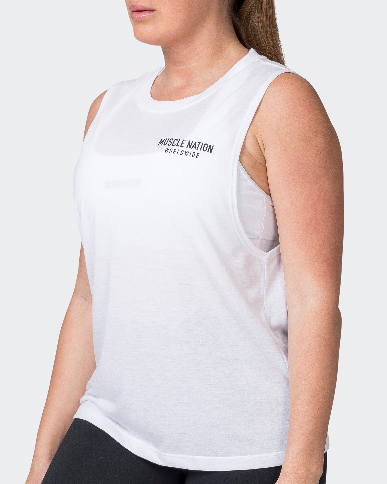 Worldwide Drop Arm Tank - White-Singlets & Tanks-XXS-042332WHT-XXS-MNAPPRL23878-3-Muscle Nation