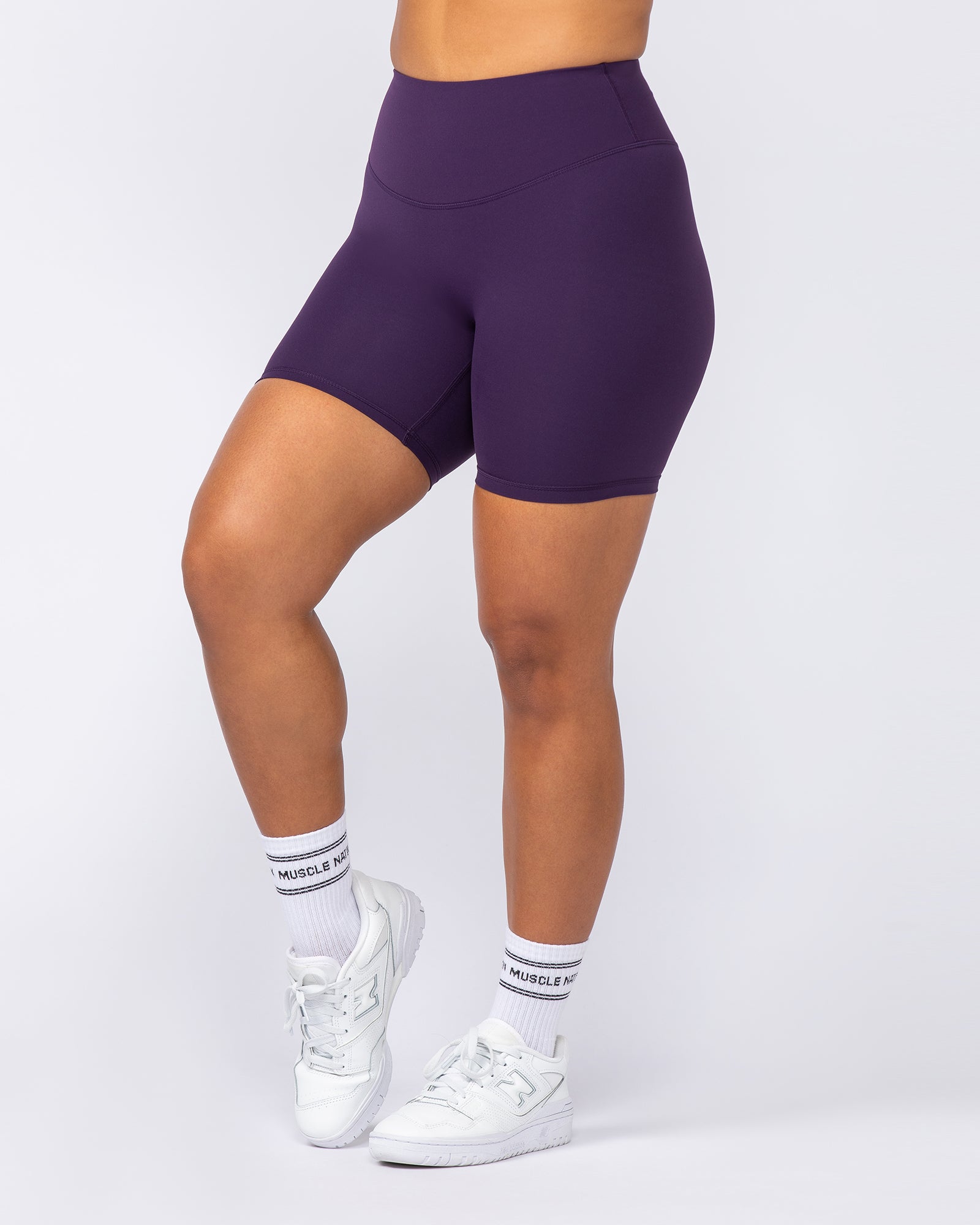 Ultra Aura Bike Shorts - Dark Purple-Bottoms-XXS-1124111DRKPUR-XXS-MNAPPRL34306-4-Muscle Nation