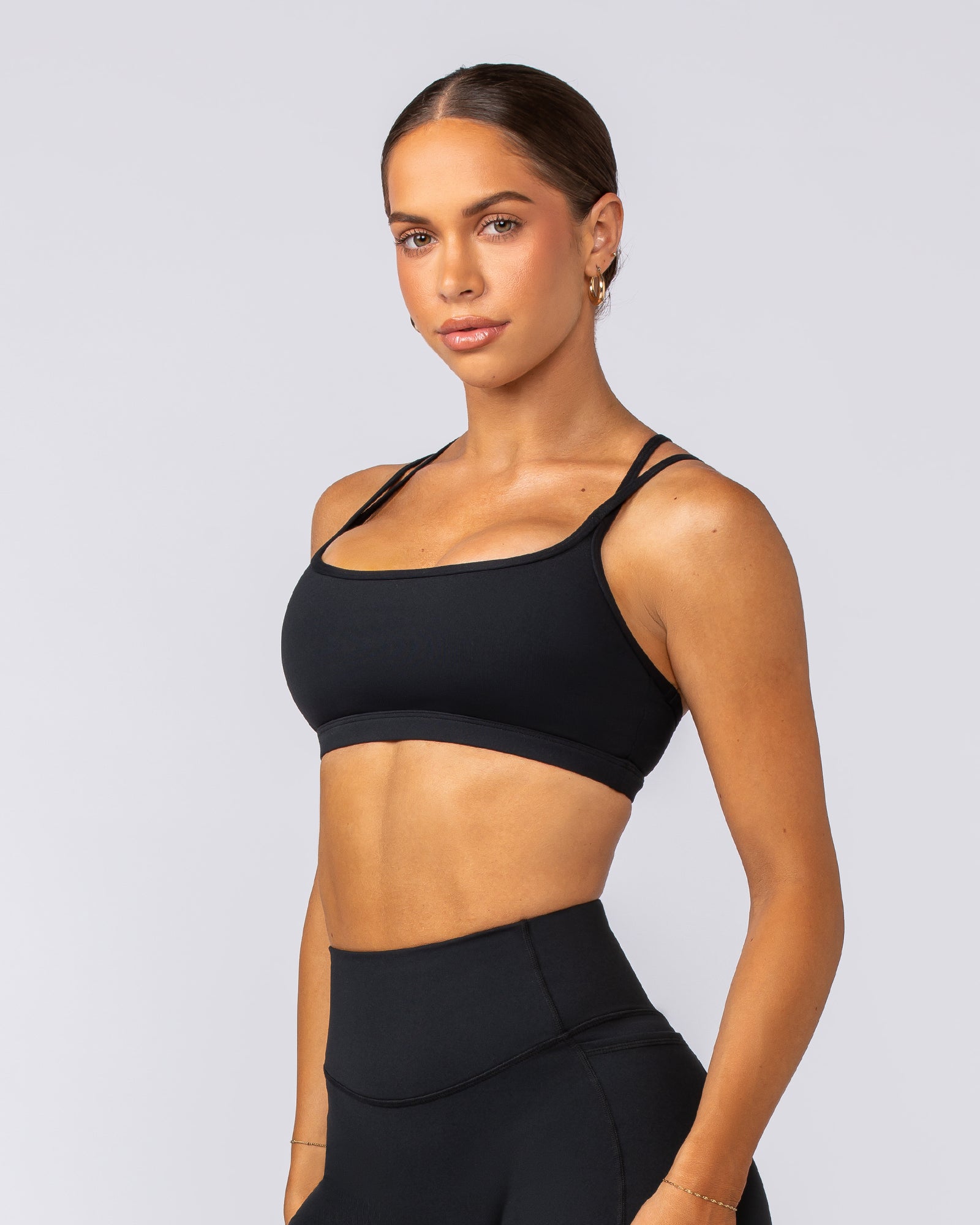 Pace It Bra - Black / Black-Sports Bras-XXS-092402BLKBLK-XXS-MNAPPRL40176-2-Muscle Nation