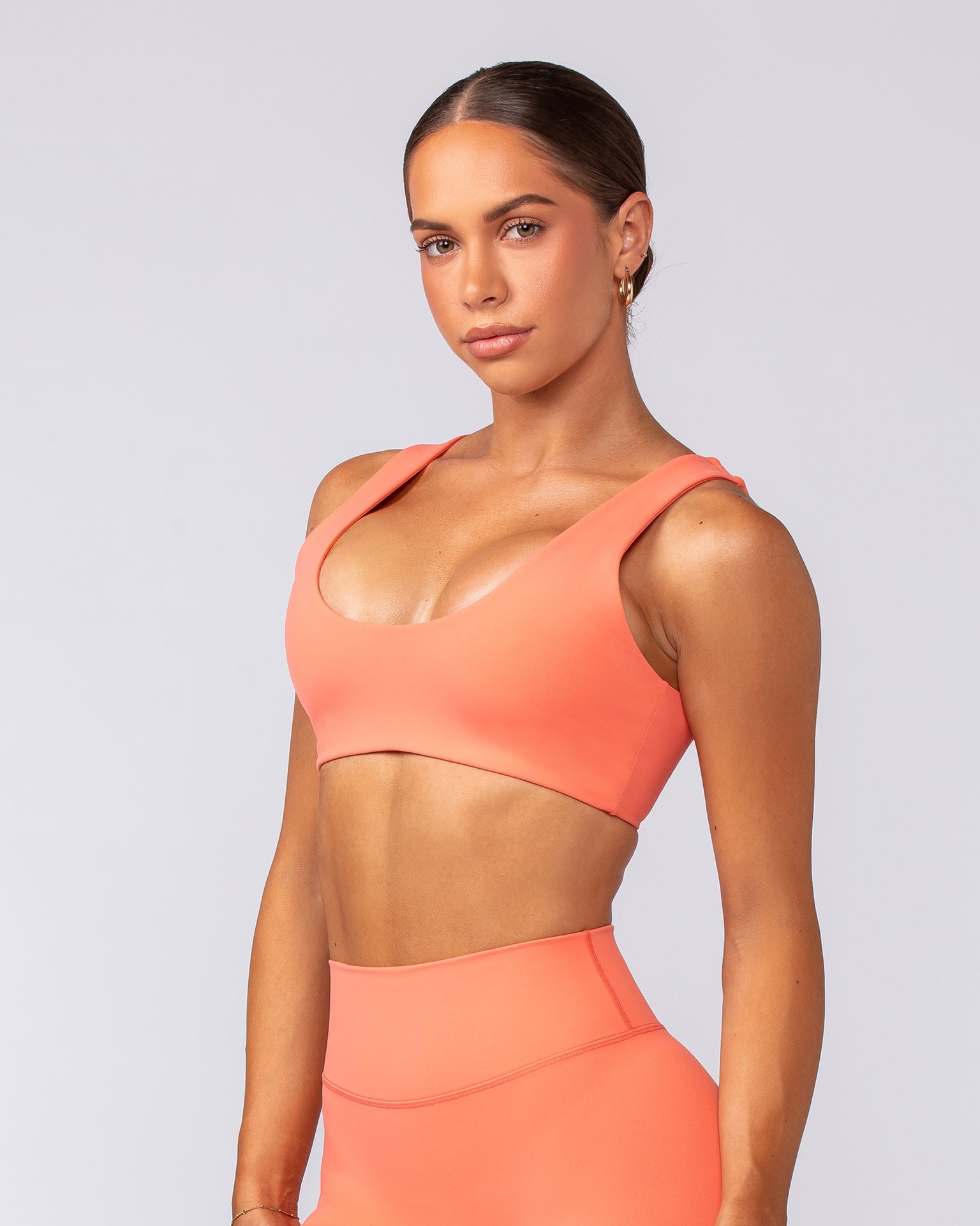 Elite Bralette - Hot Coral-Bralettes-XXS-092401HTCORL-XXS-MNAPPRL40149-3-Muscle Nation