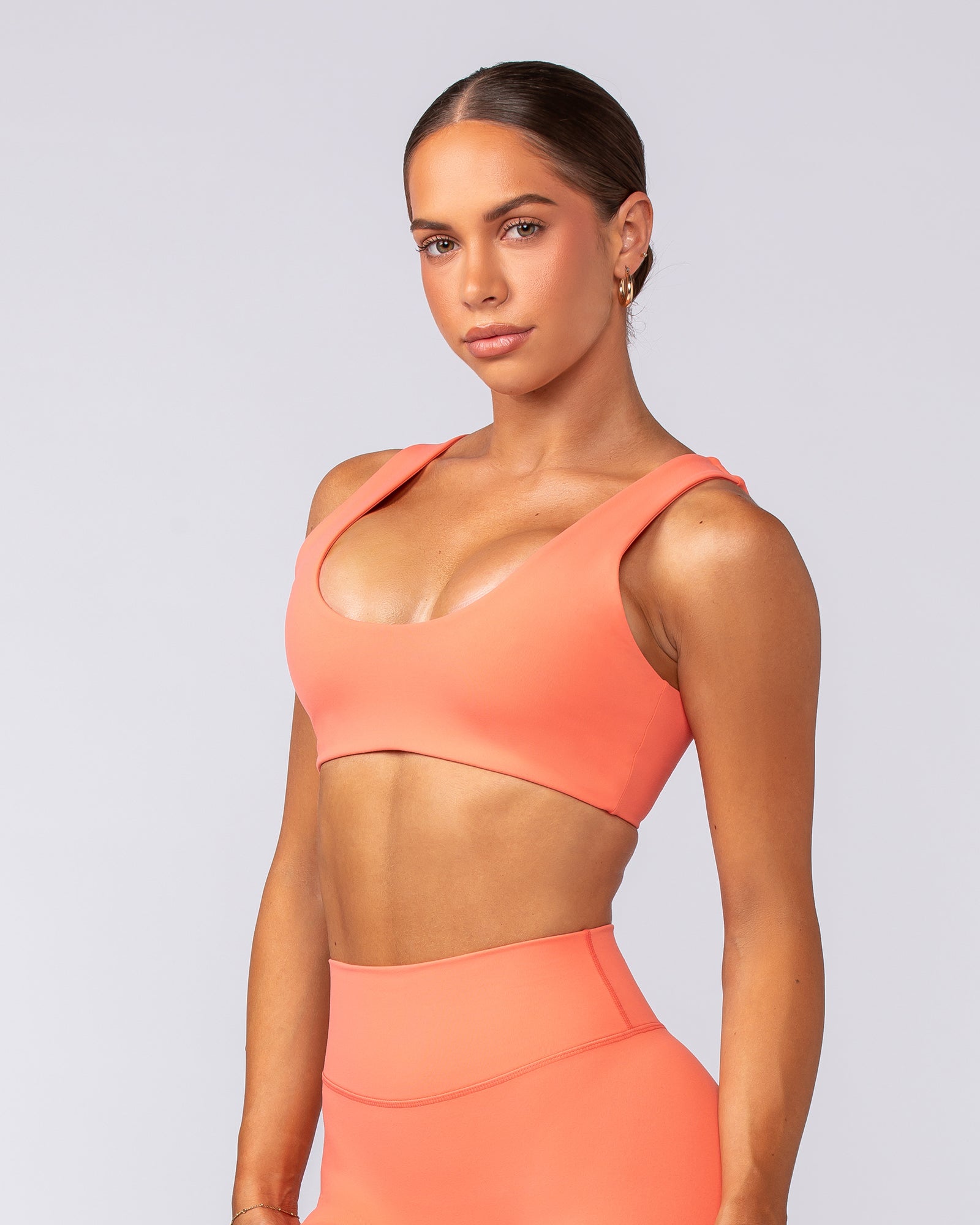 Elite Bralette - Hot Coral-Bralettes-XXS-092401HTCORL-XXS-MNAPPRL40149-3-Muscle Nation