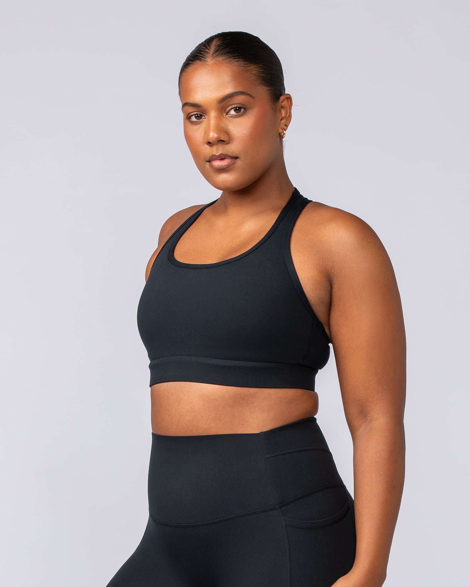 Unrivalled Moulded Bra - Black-Sports Bras-XS-022502BLK-XS-MNAPPRL40608-2-Muscle Nation