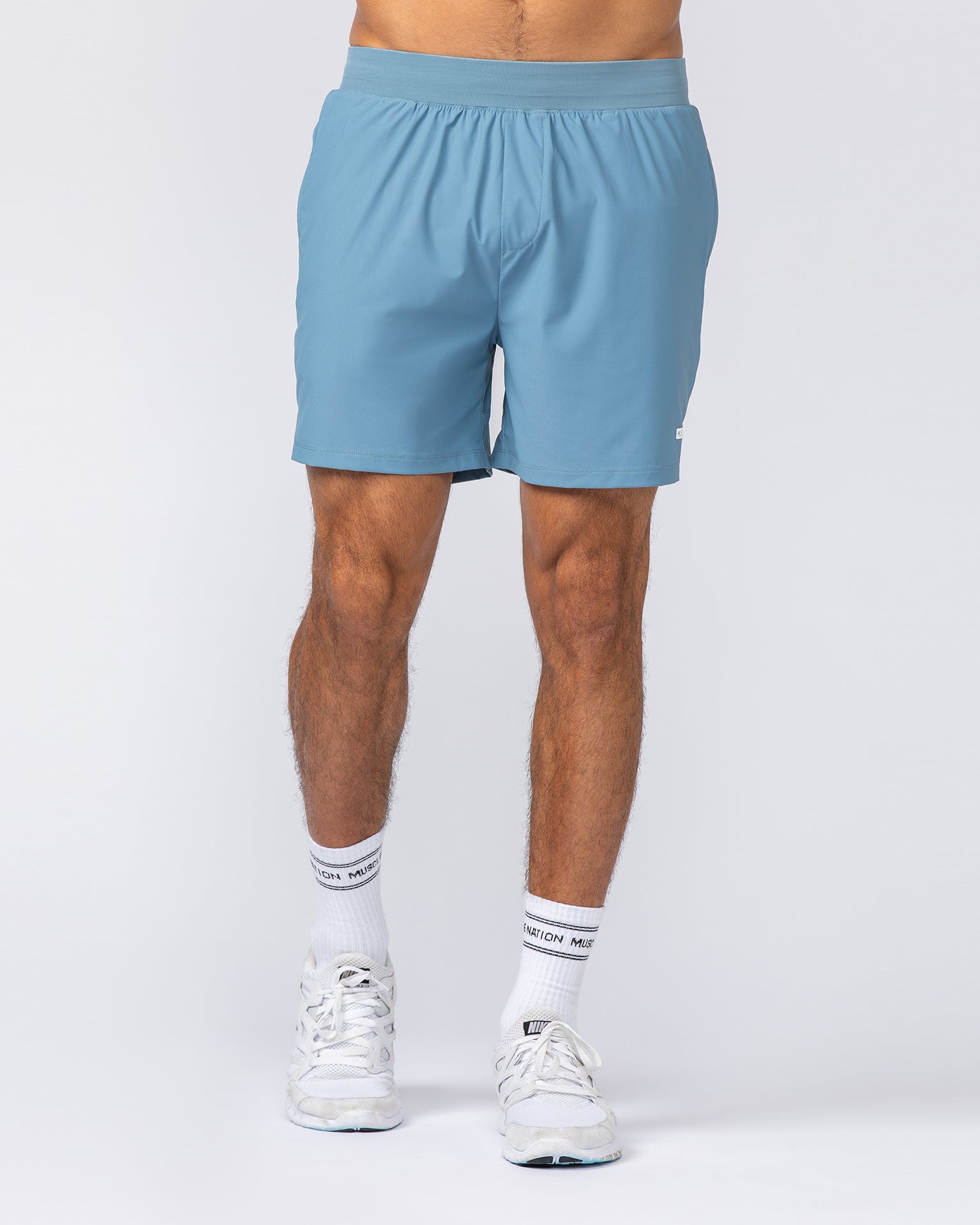 On Repeat Training 5" Shorts - Pale Thunder-Shorts-S-092411PLTHNDR-S-MNAPPRL40038-4-Muscle Nation