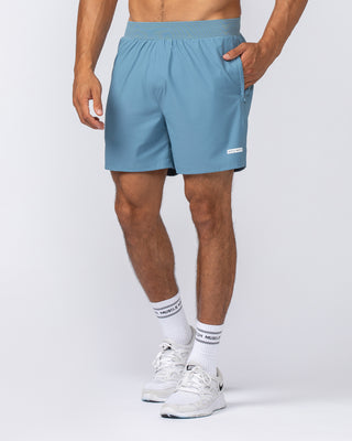 On Repeat Training 5" Shorts - Pale Thunder-Shorts-S-092411PLTHNDR-S-MNAPPRL40038-2-Muscle Nation