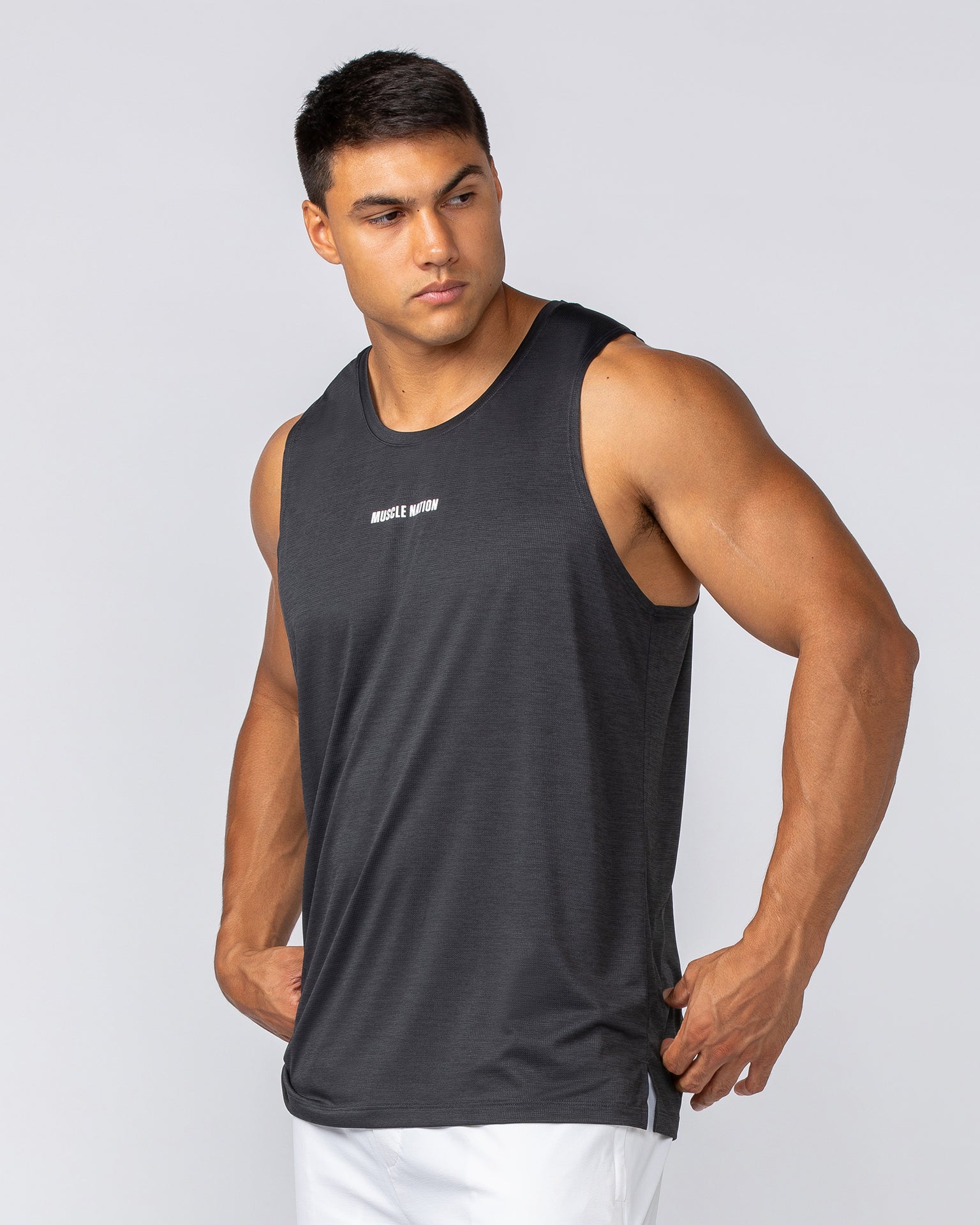 Aero Active Tank - Black-Singlets & Tanks-S-092419BLK-S-MNAPPRL40118-3-Muscle Nation