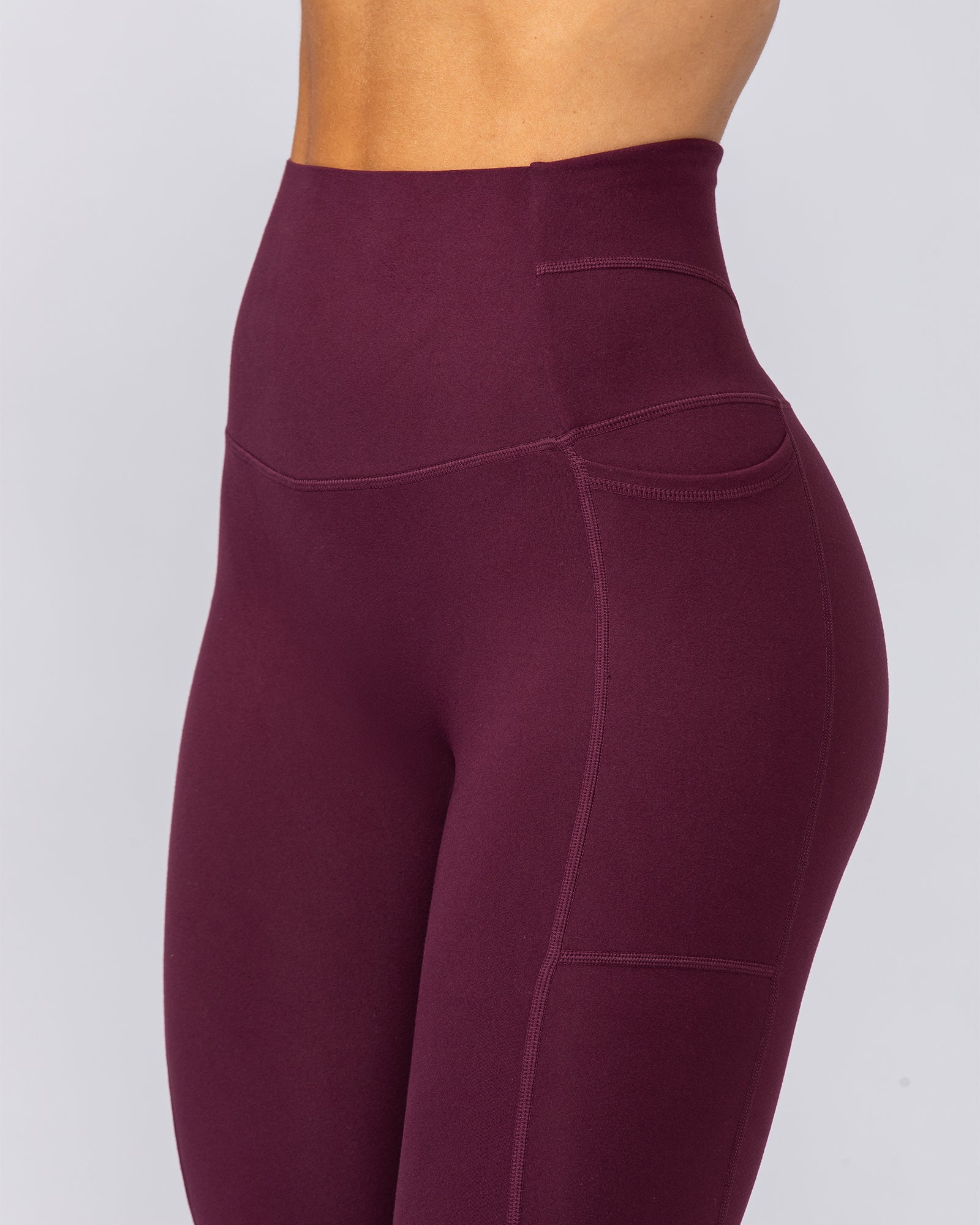 Unrivalled Everyday Pocket Ankle Leggings - Sangria-Leggings-XXS-022504SGRA-XXS-MNAPPRL48878-7-Muscle Nation