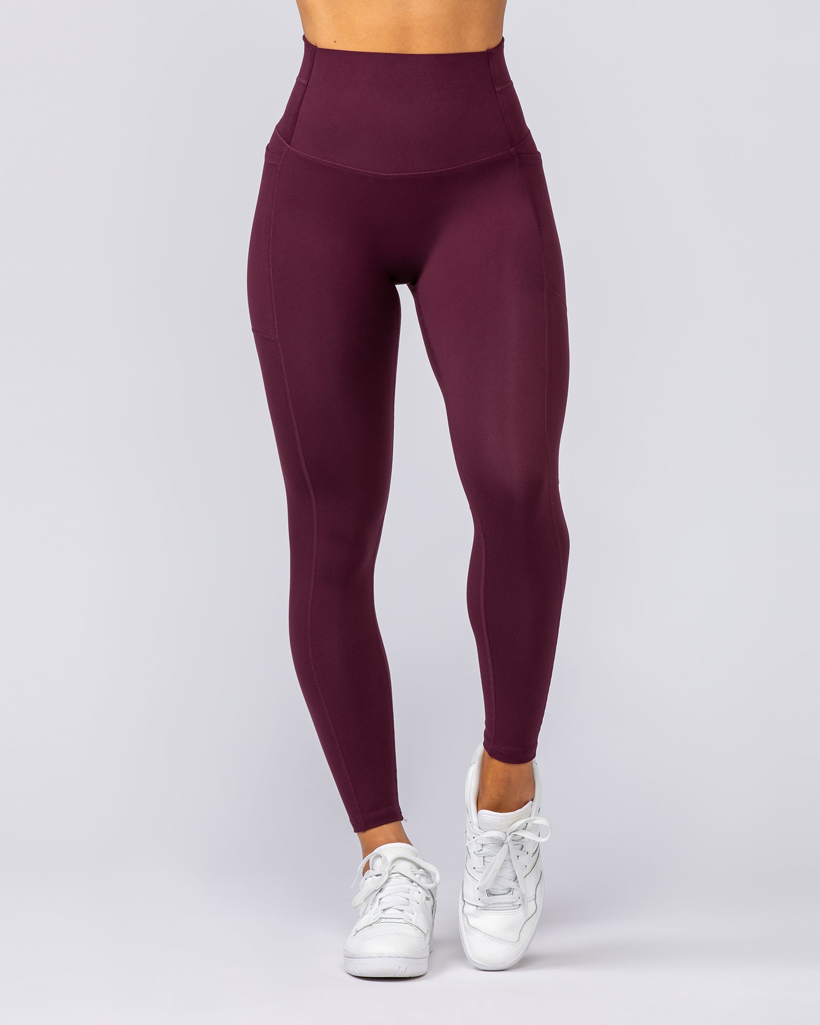 Unrivalled Everyday Pocket Ankle Leggings - Sangria-Leggings-XXS-022504SGRA-XXS-MNAPPRL48878-3-Muscle Nation