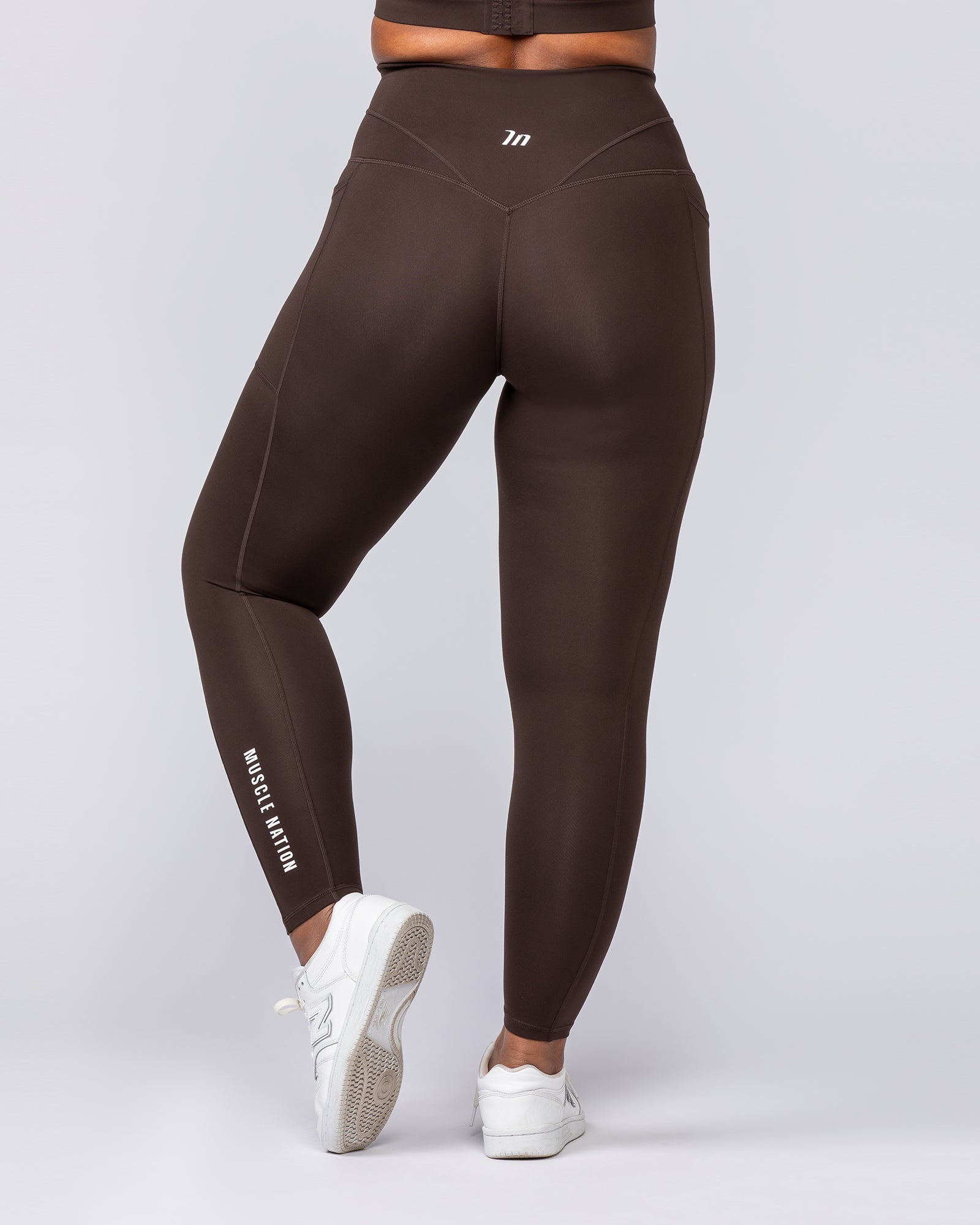 Unrivalled Everyday Pocket Ankle Leggings - Cocoa-Leggings-XXS-022504COCOA-XXS-MNAPPRL48877-7-Muscle Nation