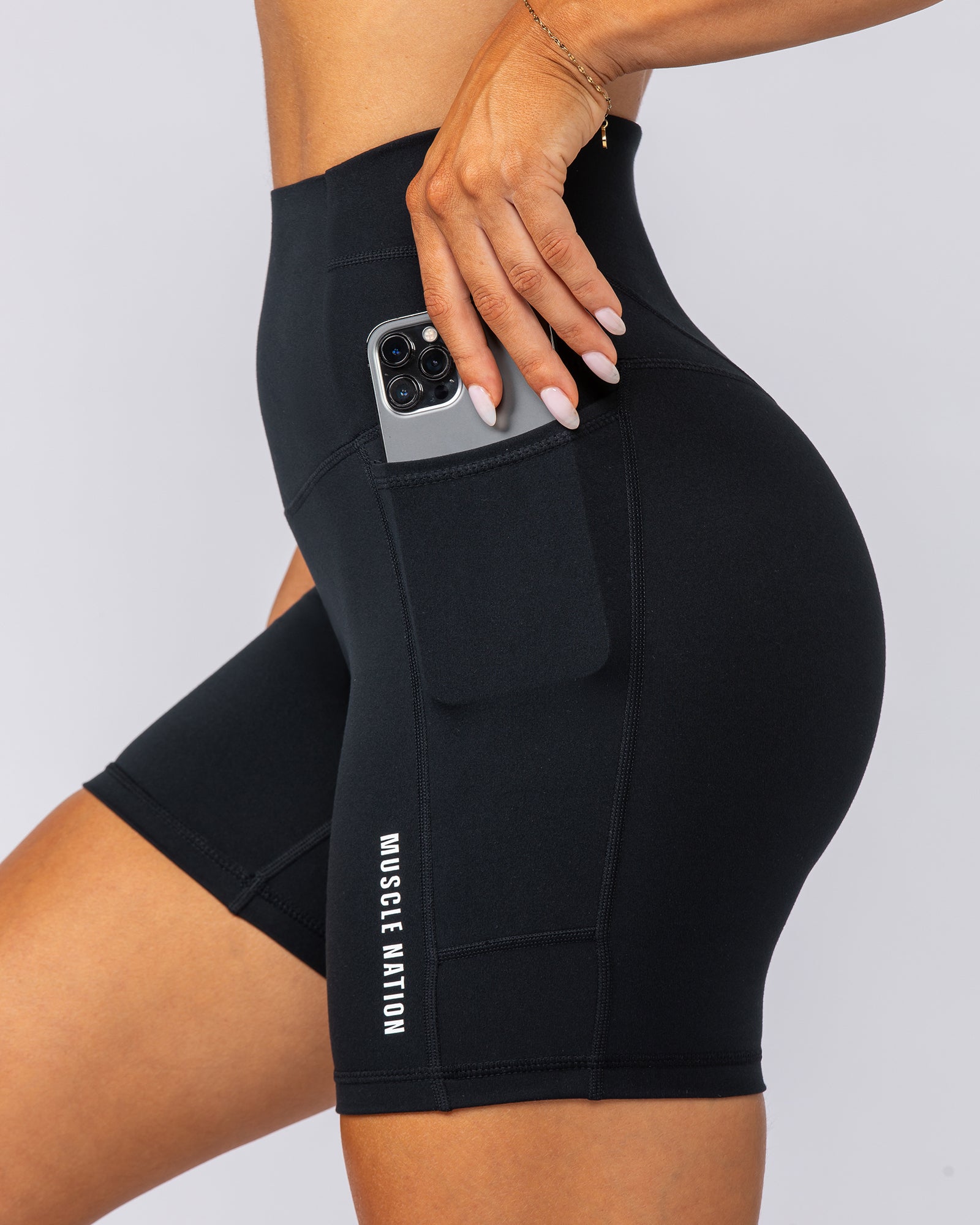 Unrivalled Everyday Pocket Bike Shorts - Black-Shorts-XXS-042396BLK-XXS-MNAPPRL23928-9-Muscle Nation