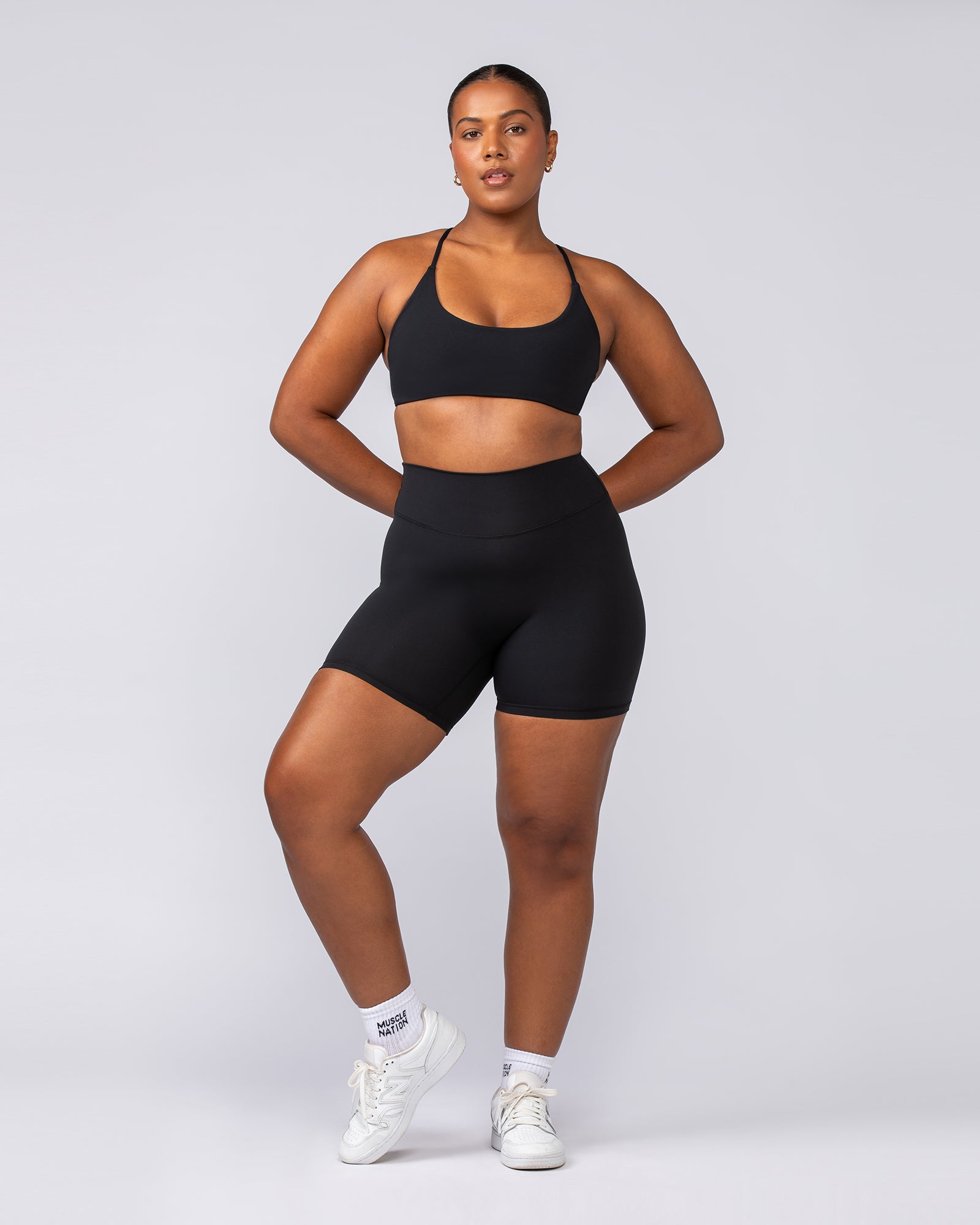 Liberty Strike Bralette - Black-Bralettes-XXS-022506BLK-XXS-MNAPPRL40539-5-Muscle Nation