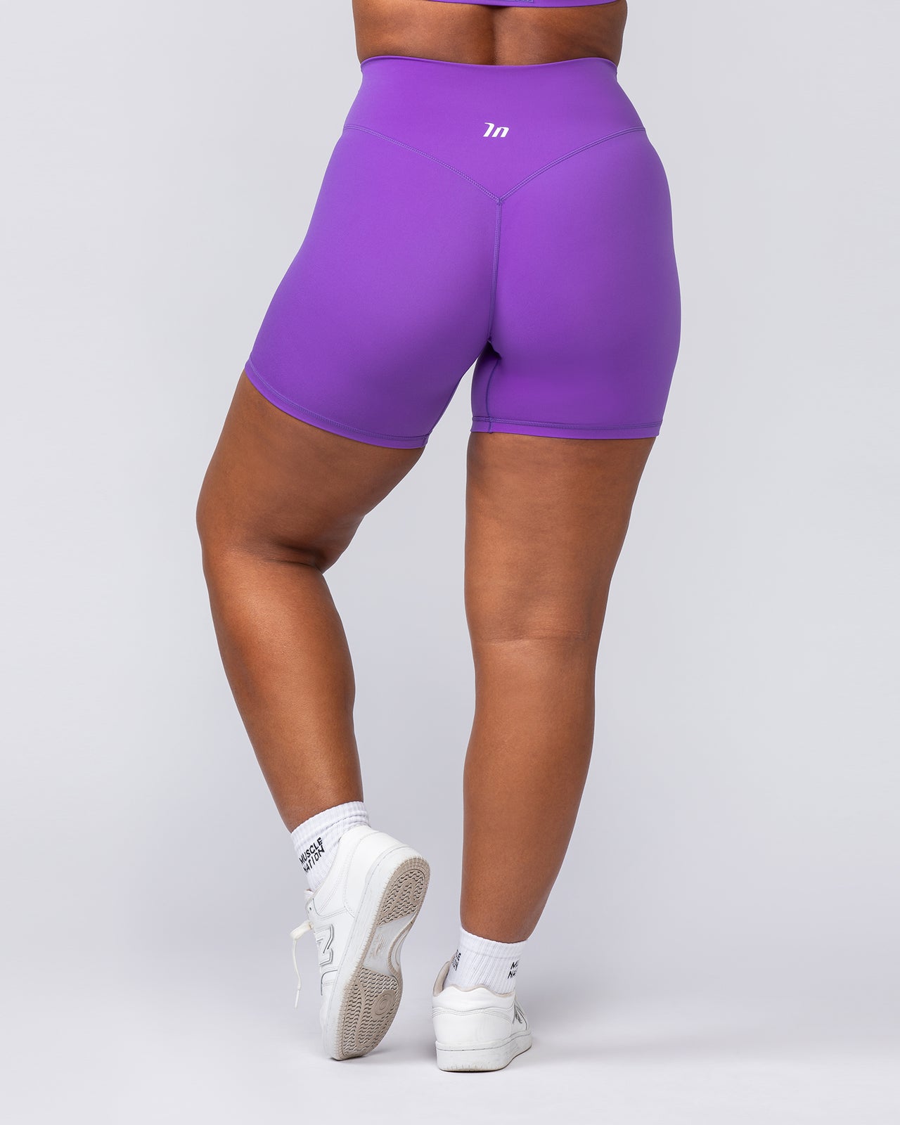 Liberty High Rise Bike Shorts Viola - Muscle Nation women's bike shorts, view 6