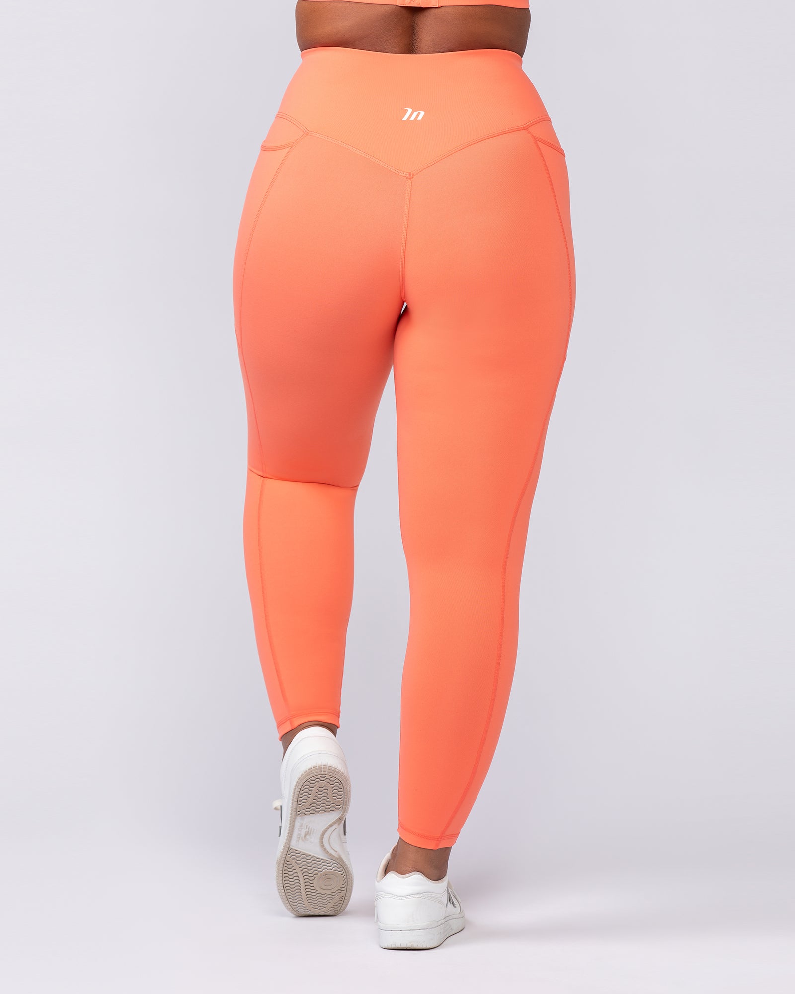 Agility Pocket Ankle Length Leggings - Hot Coral-Leggings-XXS-092406HTCORL-XXS-MNAPPRL40320-5-Muscle Nation