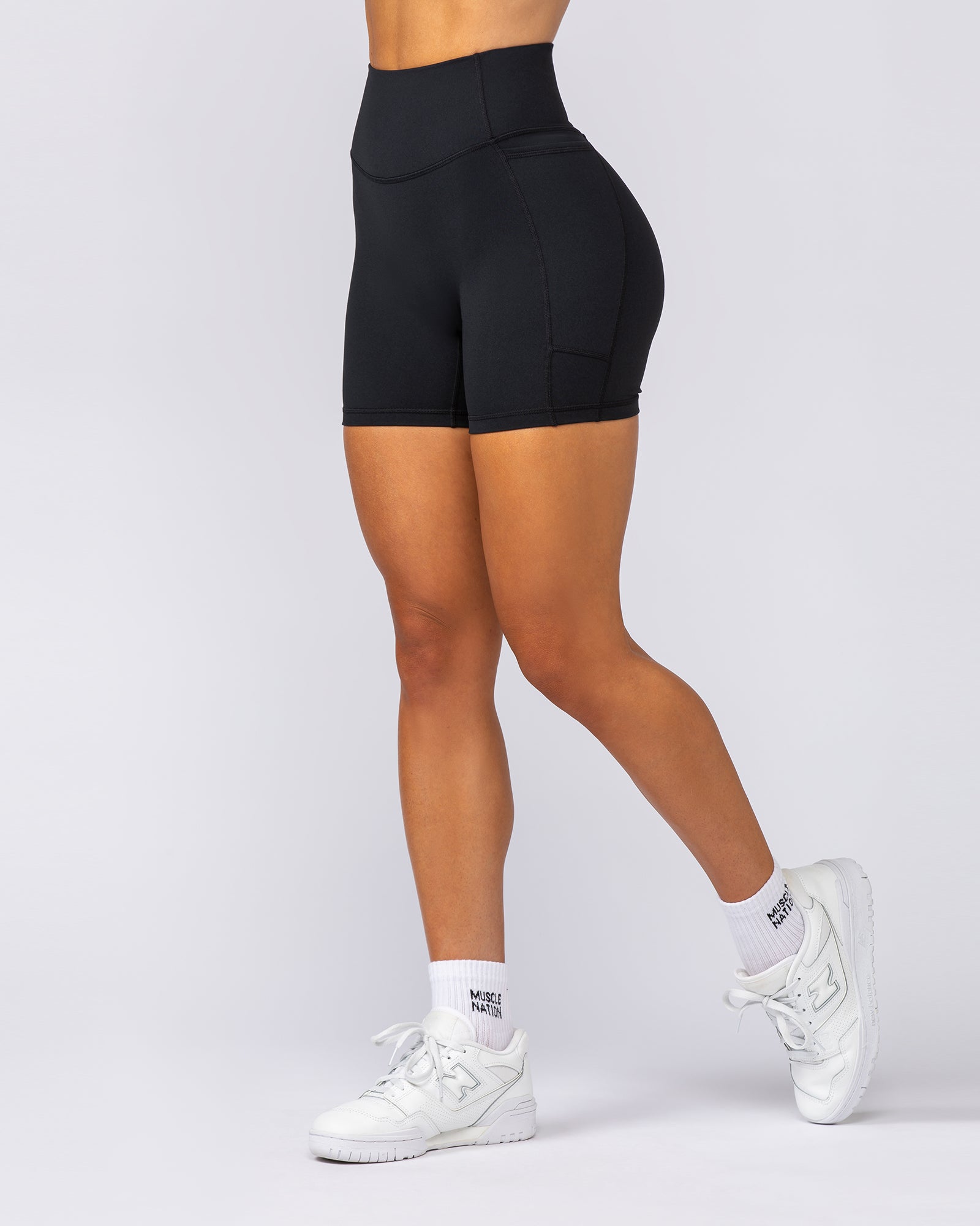 Agility Pocket Bike Shorts - Black-Shorts-XXS-012404BLK-XXS-MNAPPRL29301-3-Muscle Nation