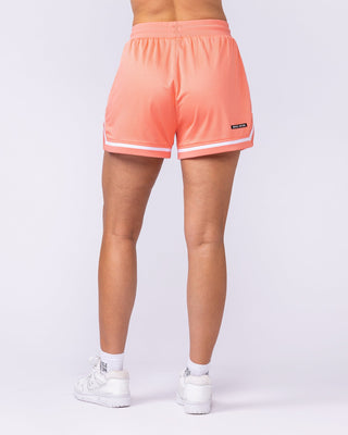 Womens 3" Basketball Shorts - Peachy-Shorts-XXS-112512PEACHY-XXS-MNAPPRL45066-2-Muscle Nation