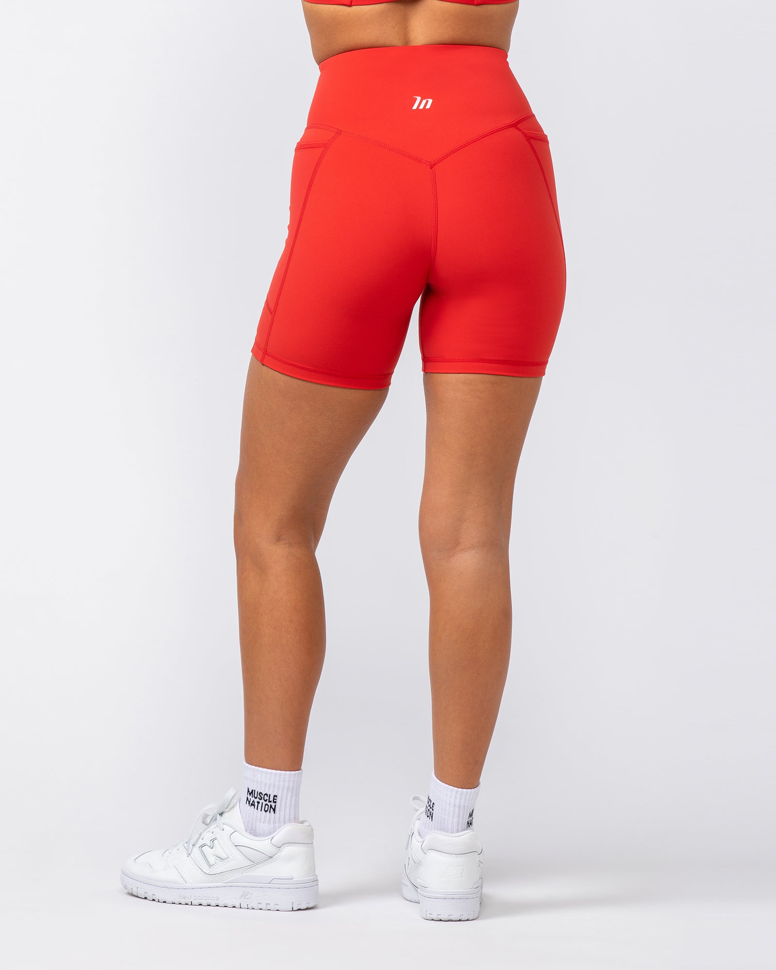 Agility Aura Pocket Bike Shorts - Crimson-Shorts-XXS-082422CRMSN-XXS-MNAPPRL32235-6-Muscle Nation