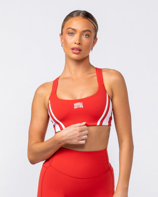 Precision Bra - Crimson / White-Sports Bras-XXS-082418CRIWHT-XXS-MNAPPRL32097-2-Muscle Nation