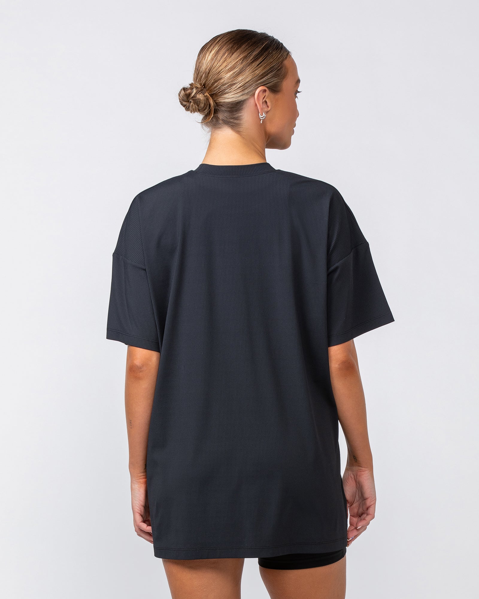 Relaxed Rib Training Tee - Black-T-Shirts-XXS-082424BLK-XXS-MNAPPRL32262-7-Muscle Nation