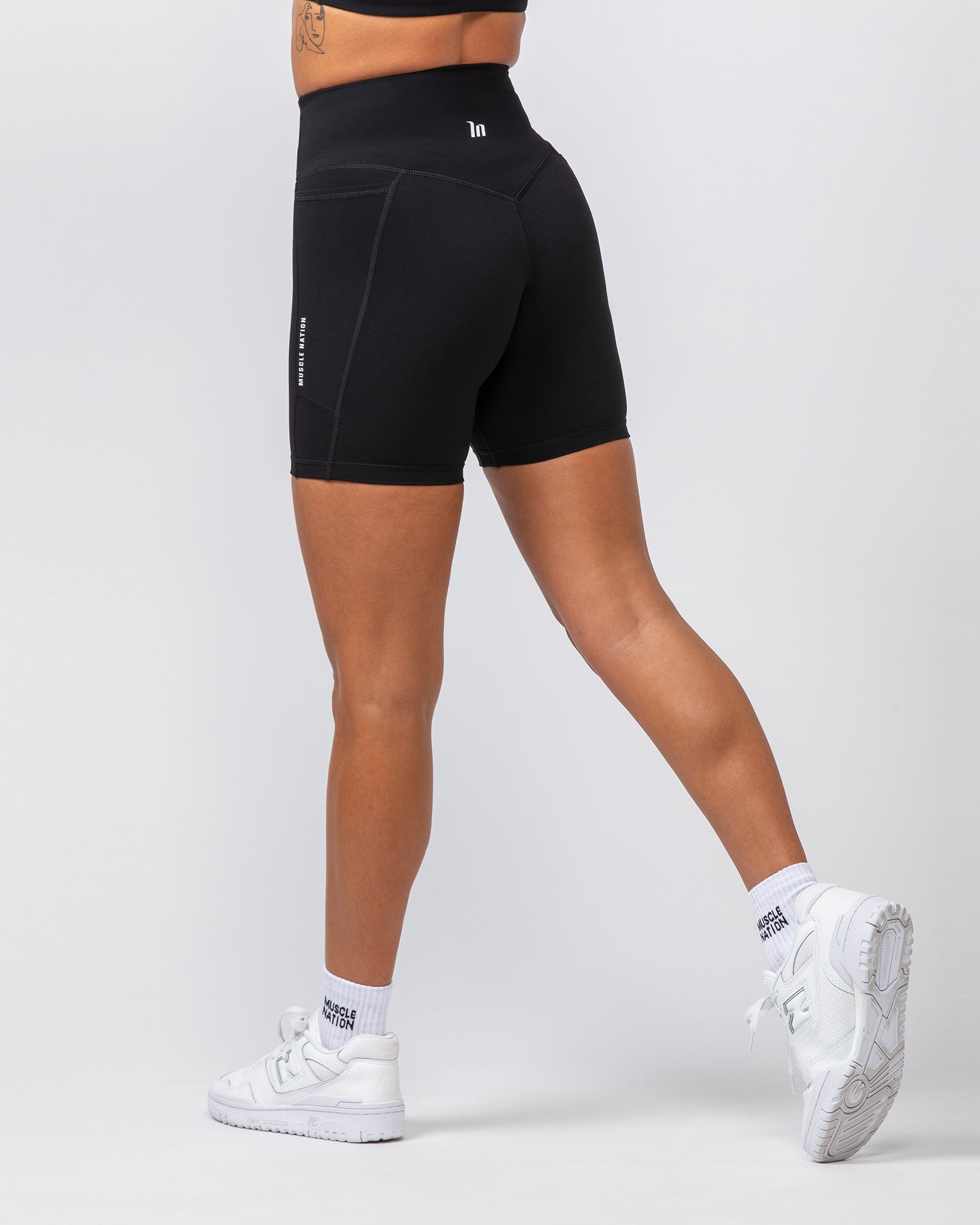 Agility Aura Pocket Bike Shorts - Black-Shorts-XXS-082422BLK-XXS-MNAPPRL32208-6-Muscle Nation