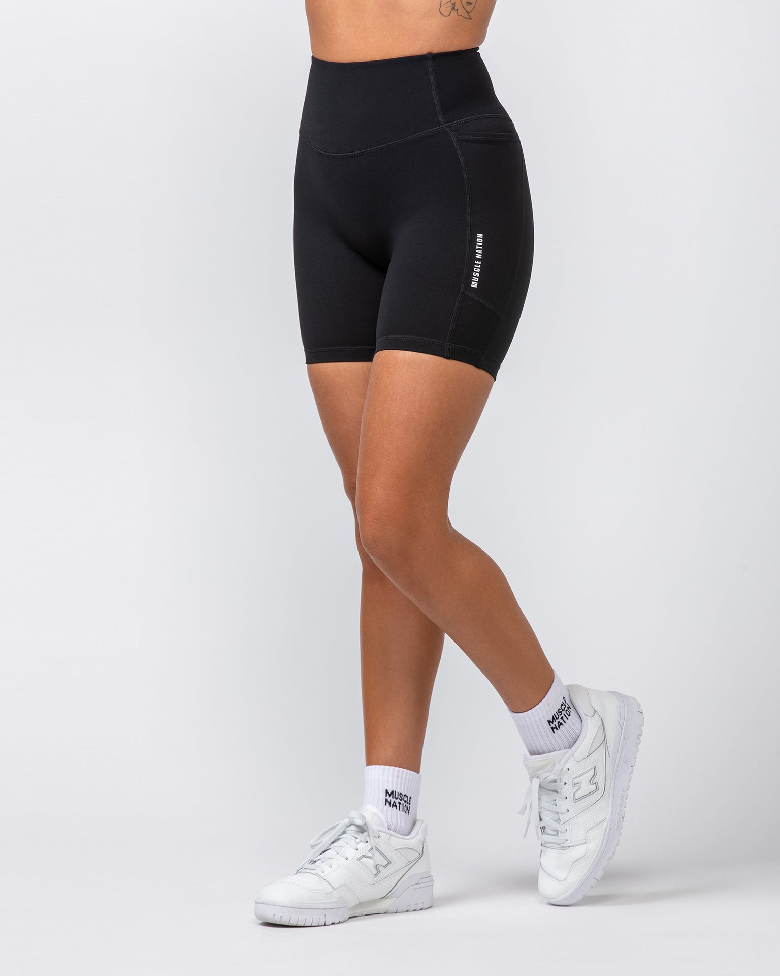 Agility Aura Pocket Bike Shorts - Black-Shorts-XXS-082422BLK-XXS-MNAPPRL32208-1-Muscle Nation