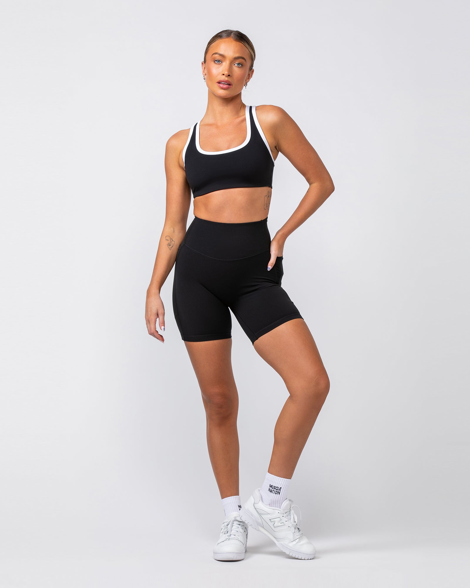 Agility Aura Pocket Bike Shorts - Black-Shorts-XXS-082422BLK-XXS-MNAPPRL32208-7-Muscle Nation