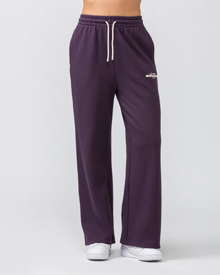 Timeless Wide Leg Trackies - Midnight Plum-Bottoms-XXS-022455MIDNTPL-XXS-MNAPPRL31086-2-Muscle Nation
