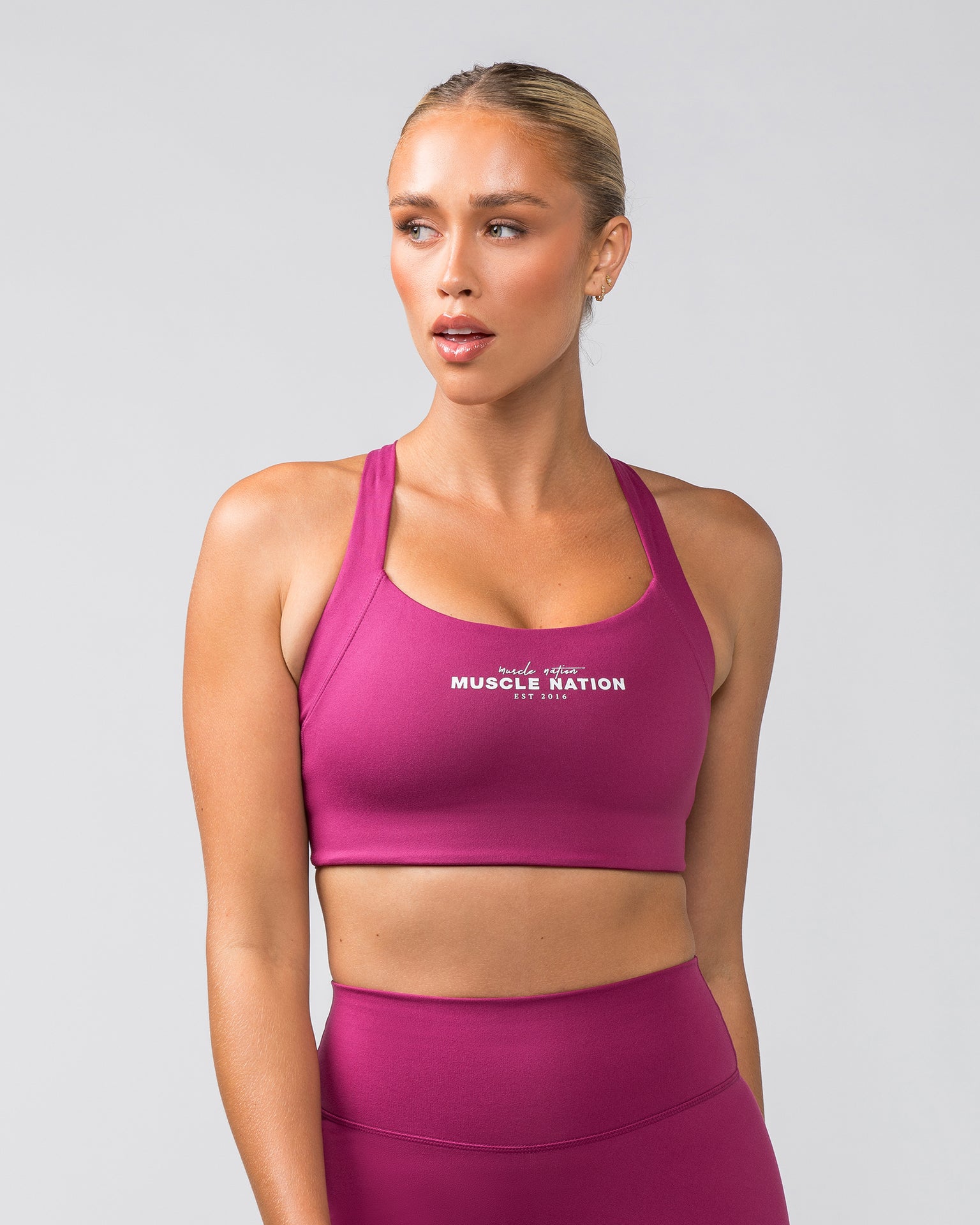 Staple Bra - Cherry-Sports Bras-XXS-022449CHRY-XXS-MNAPPRL29643-1-Muscle Nation